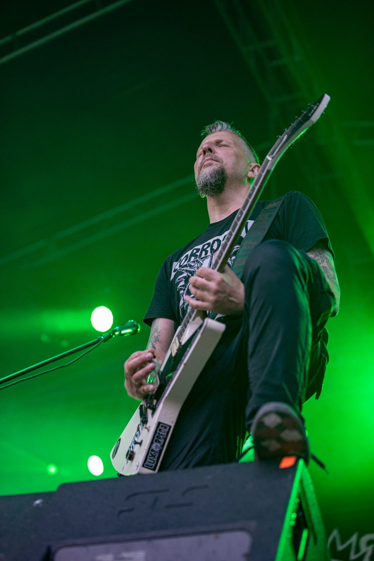 Koncert Luxtorpeda 10 urodziny. Warszawa Progresja.Gramy do Woli.n/z.Robert „Litza” Friedrich – gitara, wokal,Fot. Andrzej kaziq Wasilkiewicz/Reporter