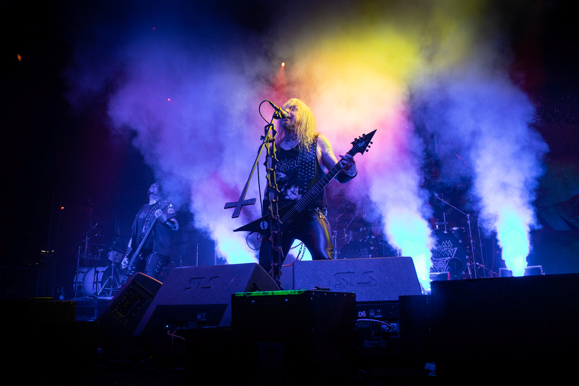 Legendy Metalu Vader - Death Metal - koncert Legendy Metalu w warszawskiej Progresji, 
Peter: Guitar + Vocals
Pajak: Guitar
Hal: Bass
James: Drums
fot. Andrzej kaziq Wasilkiewicz/Reporter