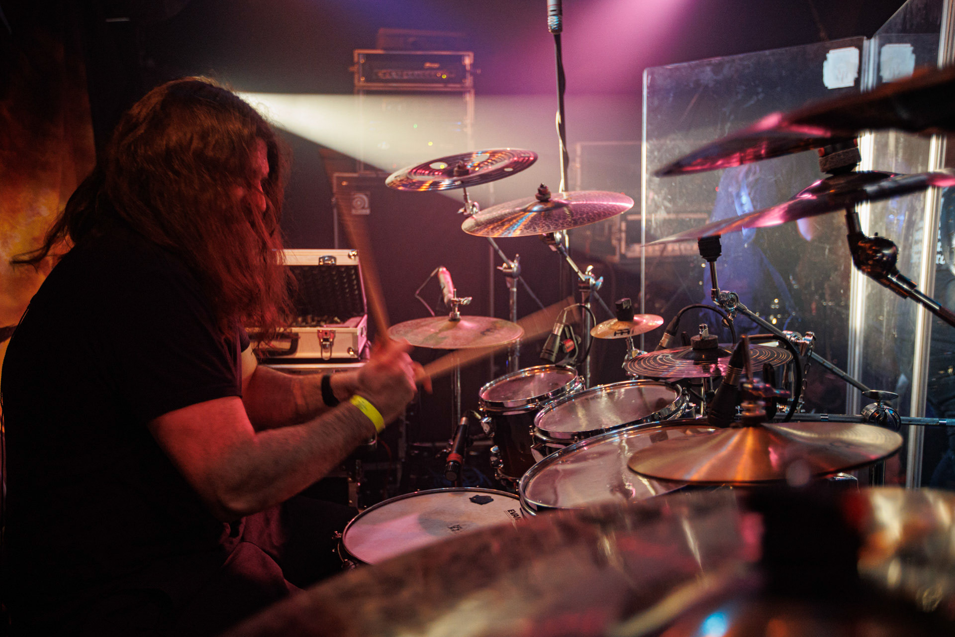 18.03.2022 VIRGIN SNATCH - INFERNALIS RESURGENTIS - Warszawski koncert zespolu VIRGIN SNATCH,thrash metal, death metal,n/z Pawel Pawulon Jaroszewicz - perkusja,fot. Andrzej Wasilkiewicz/Reporter