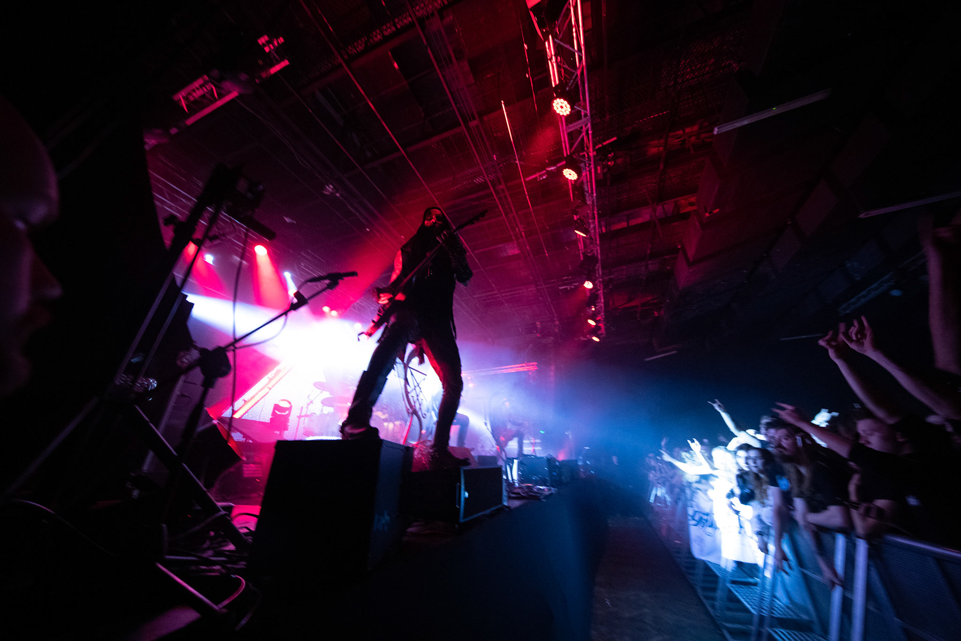 14.12.2018r. Behemoth koncert Merry Christless - Warszawa Progresja, Adam "Nergal" Darski – gitara, wokal prowadzący, 
Zbigniew "Inferno" Promiński – perkusja,
Tomasz "Orion" Wróblewski – gitara basowa, Patryk "Seth" Sztyber – gitara,  fot. Andrzej Wasilkiewicz/Reporter