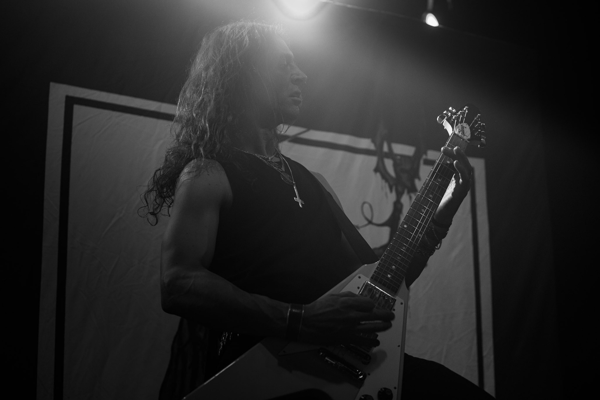 15.12.2019 koncert szwajcarów z Hellhammer: Triumph of Death, Merry Christless 2019, Warszawa Klub Progresja,
zespół Thomasa Gabriela Fishera, black metal, death metal, 
n/z Thomas Gabriel Fisher wokal gitara,
n/z Mia Wallace gitara basowa,
n/z Michael Zech gitara, wokal,
n/z Alessandro Commerio perkusja,
n/z Adam Nergal Darski wokal,
New Aeon Musick, Knock Out Productions
fot. Andrzej Wasilkiewicz/REPORTER