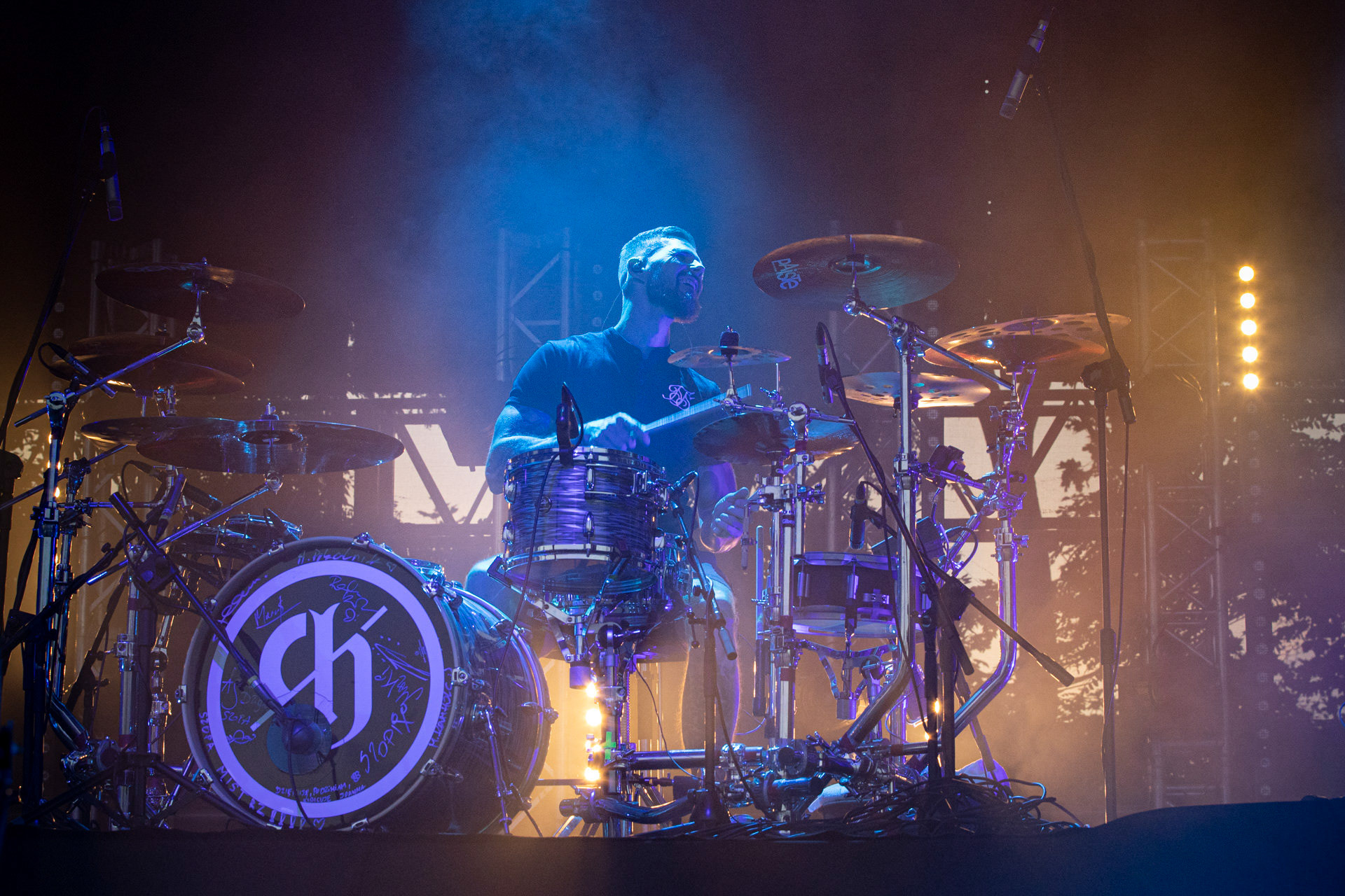 30.07.2021 Agnieszka Chylinska - koncert 25 lat na scenie! Warto bylo szalec. Warszawa Gramy do Woli Progresja.n/z Bartlomiej Szopix Czerniachowski - perkusja.Pop, pop-rock, hardrock, heavy metal,Fot. Andrzej Wasilkiewicz/Reporter