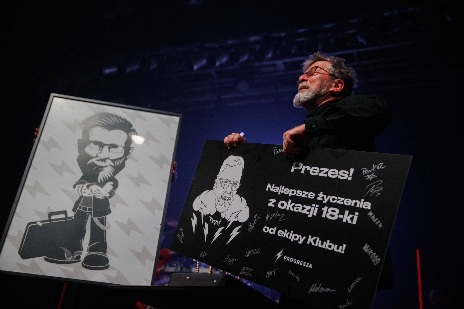 18.12.2021 Antysylwester Antyradia, 18 lat klubu Progresja,n/z Marek „Prezes” Laskowski, fot. Andrzej Wasilkiewicz/Reporter