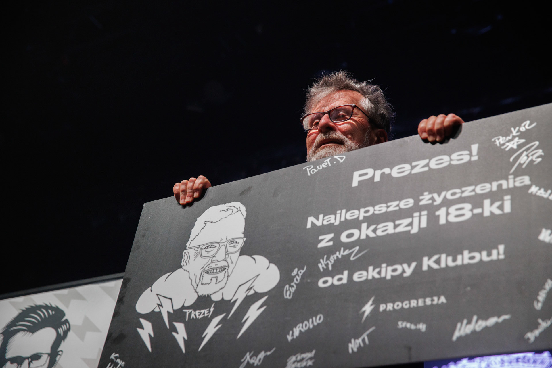 18.12.2021 Antysylwester Antyradia, 18 lat klubu Progresja,n/z Marek „Prezes” Laskowski, fot. Andrzej Wasilkiewicz/Reporter