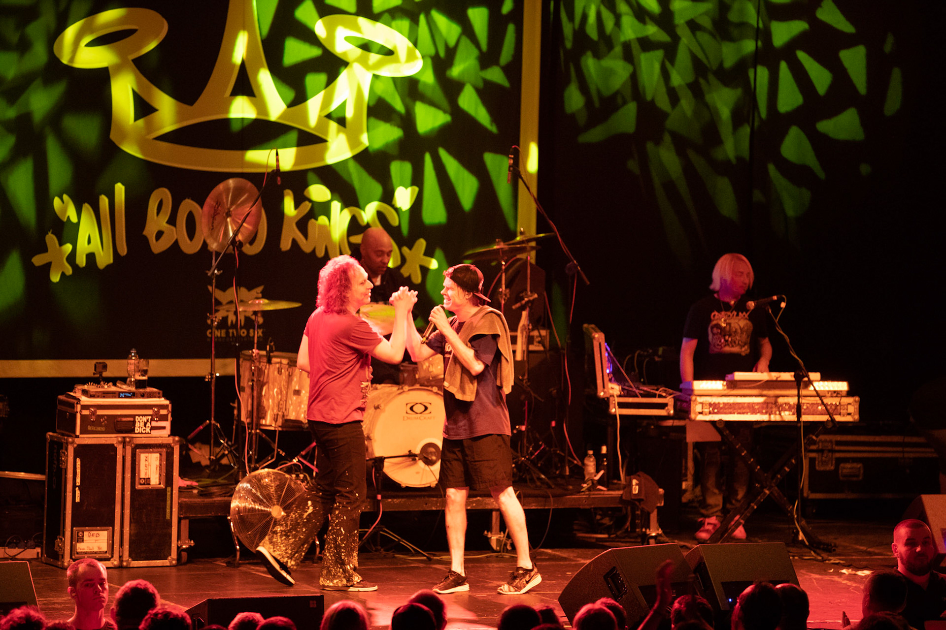 Dog Eat Dog - USA - hardcore, punkrock, rap, metal, hip hop,reggae, soul, funk,
Dave Neabore (bass), 
John Connor (vocals), 
Brandon Finley (drums) 
Roger Hämmerli (guitar)
Bozez (sax & beer)
koncert w Warszawskiej Progresji w ramach trasy 25 lat All Boro Kings zespołu Dog Eat Dog.
fot. Andrzej Wasilkiewicz/Reporter