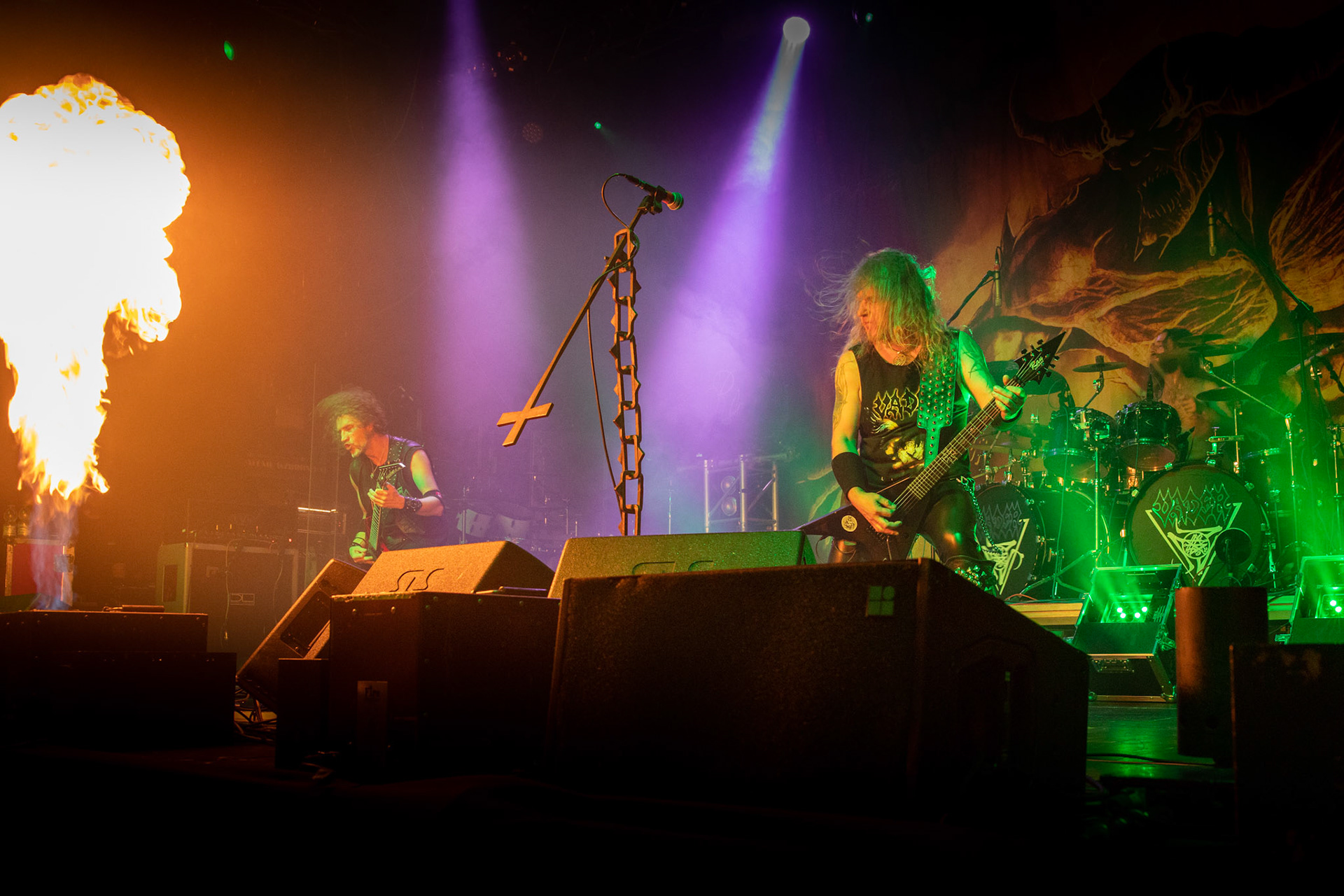 Legendy Metalu Vader - Death Metal - koncert Legendy Metalu w warszawskiej Progresji, 
Peter: Guitar + Vocals
Pajak: Guitar
Hal: Bass
James: Drums
fot. Andrzej kaziq Wasilkiewicz/Reporter