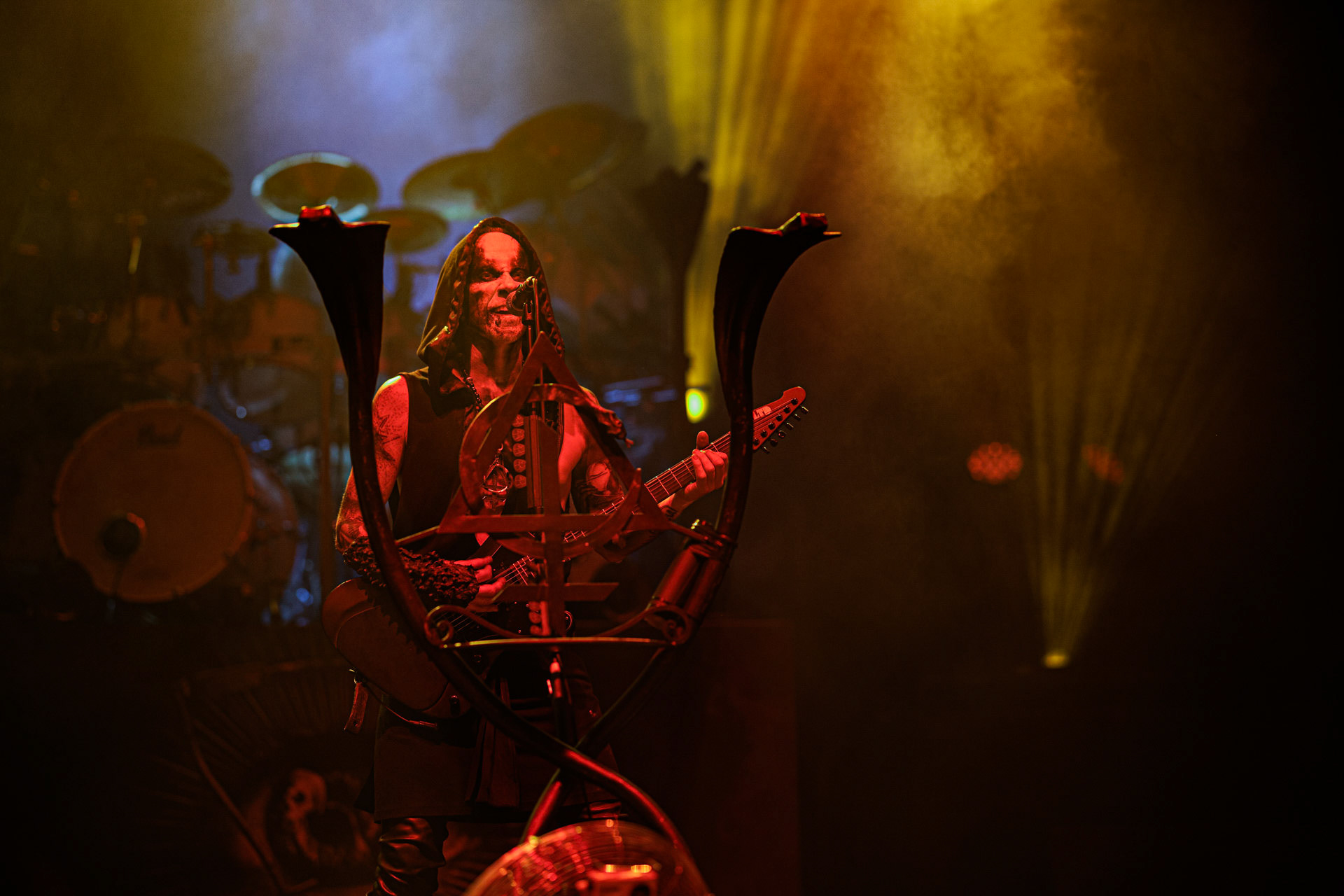 19.10.2022 BEHEMOTH - The European Siege 2022,Adam Nergal Darski - wokal, gitara,Zbigniew Inferno Prominski - perkusja,Tomasz Orion Wroblewski - bass,Patryk Seth Sztyber gitara,Spodek Katowice Poland,fot. Andrzej Wasilkiewicz/Reporter