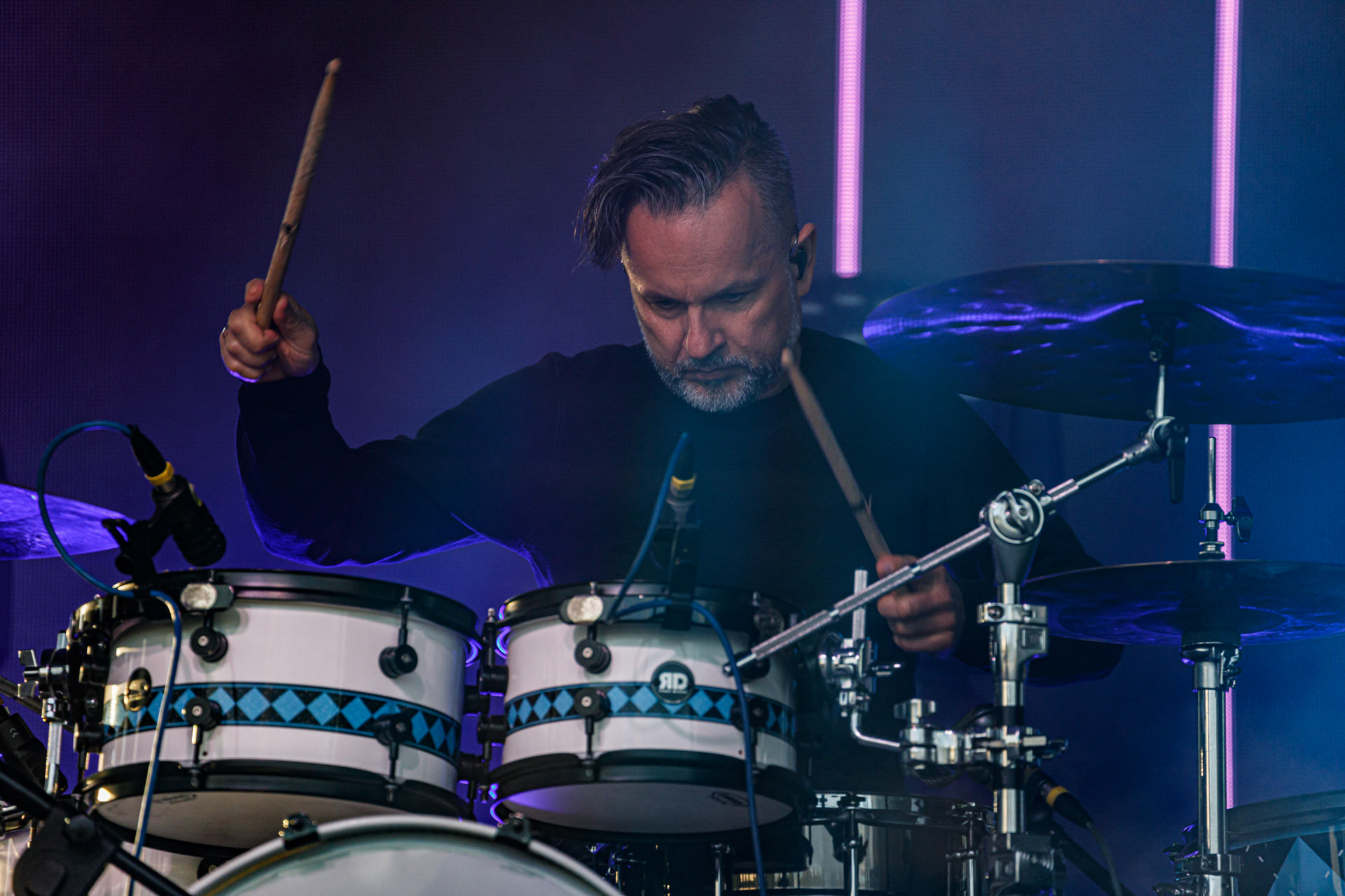 10.07.2022 Organek -  Antyfest Antyradia 2022 - Warszawa, letnia scena klubu Progresja. Tomasz Organek – gitara, wokal,Adam Staszewski – gitara basowa,Robert Markiewicz – perkusja,Tomasz Lewandowski – instrumenty klawiszowe,Rock alternatywny.fot. Andrzej Wasilkiewicz/Reporter