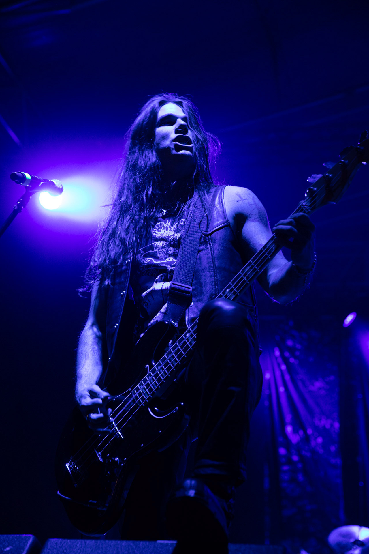 24.09.2021 koncert Rotting Christ, Warszawa, Progresja. N/z Kostas "Spades" Heliotis - gitara basowa, fot. Andrzej Wasilkiewicz/REPORTER