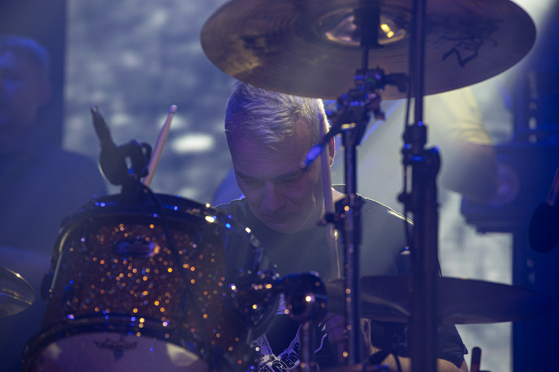 KULT - koncert Pomaranczowa Trasa 2021 - Warszawa Stodoła. 29 pazdziernika 2021. Tomasz Goehs perkusja,Rock, rock progresywny, rock alternatywny, punk, nowa fala, polski rock.fot. Andrzej kaziq Wasilkiewicz/Reporter