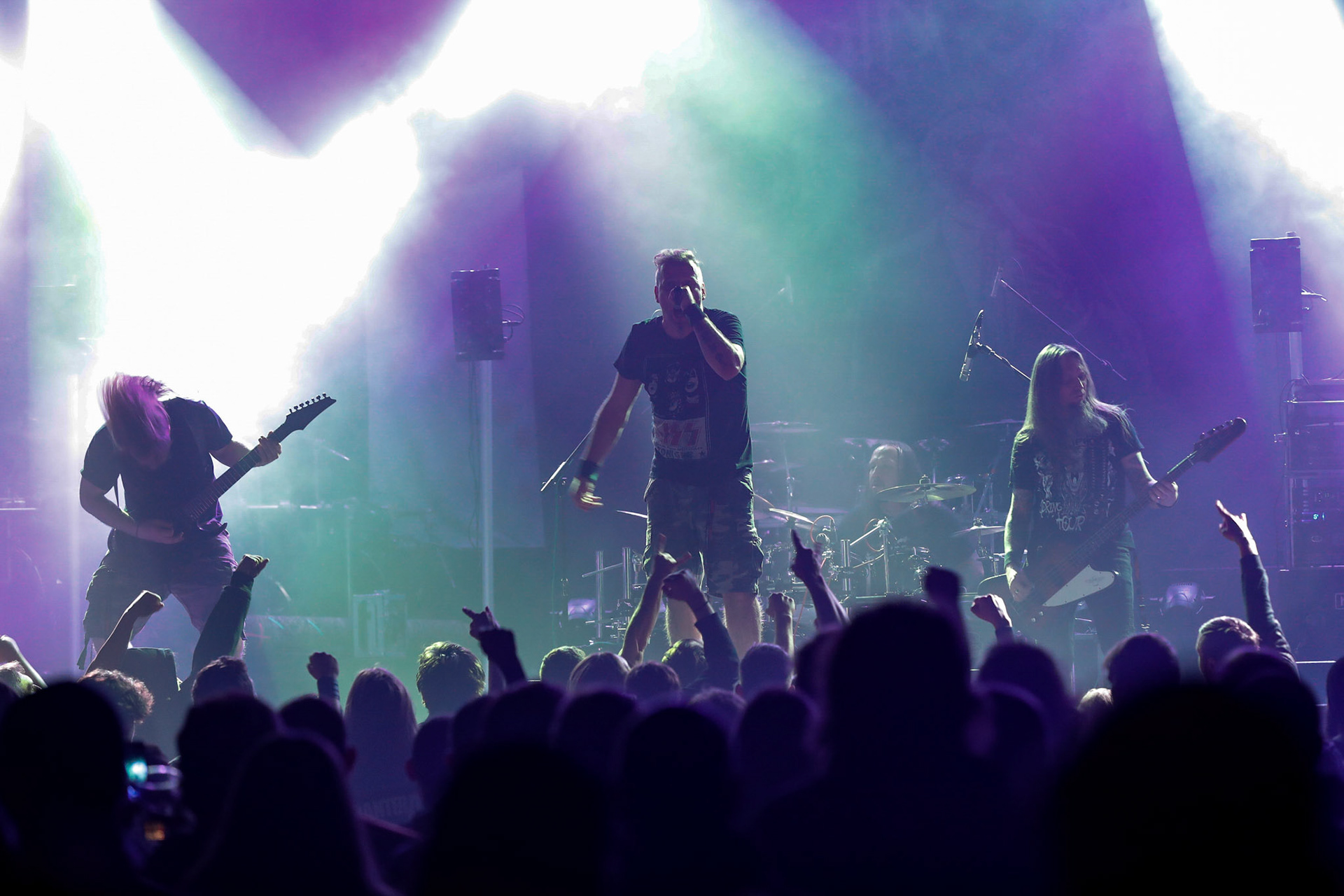 30.11.2018 Knock Out Tour 2018 - Warszawa Progresja -VIRGIN SNATCH  thrash metal, death metal,
Łukasz "Zielony" Zieliński wokal,
Grzegorz "Grysik" Bryła  gitara, 
Paweł Pasek  gitara, 
Piotr "Anioł" Wącisz  gitara basowa, 
Jacek Nowak perkusja,  fot. Andrzej Wasilkiewicz/Reporter