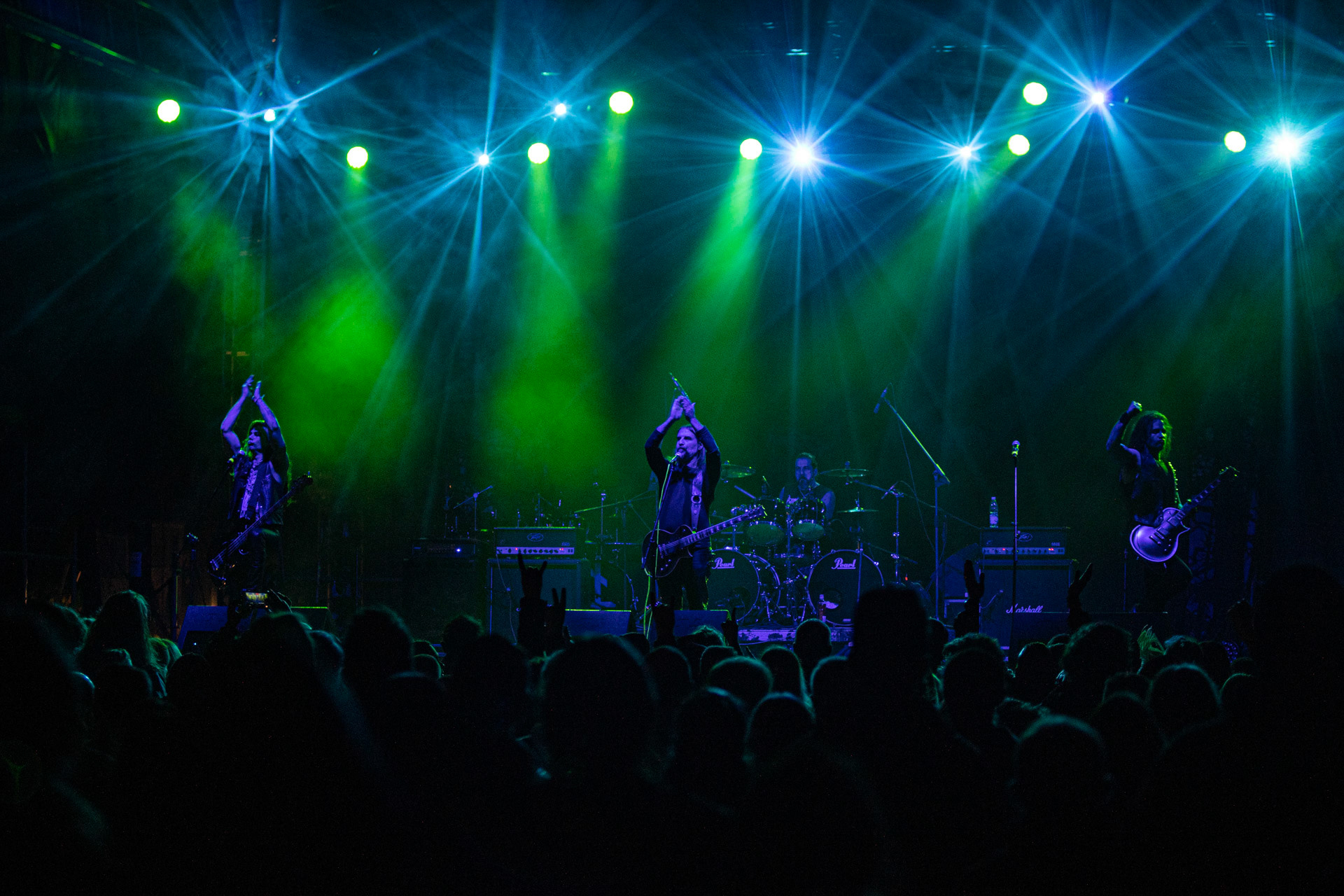 24.09.2021 koncert Rotting Christ, Warszawa, Progresja. N/z Sakis Tolis gitara wokal, N/z Themis Tolis perkusja,  N/z Kostas "Spades" Heliotis gitara basowa, N/z  Kostis Foukarakis gitara, fot. Andrzej Wasilkiewicz/REPORTER