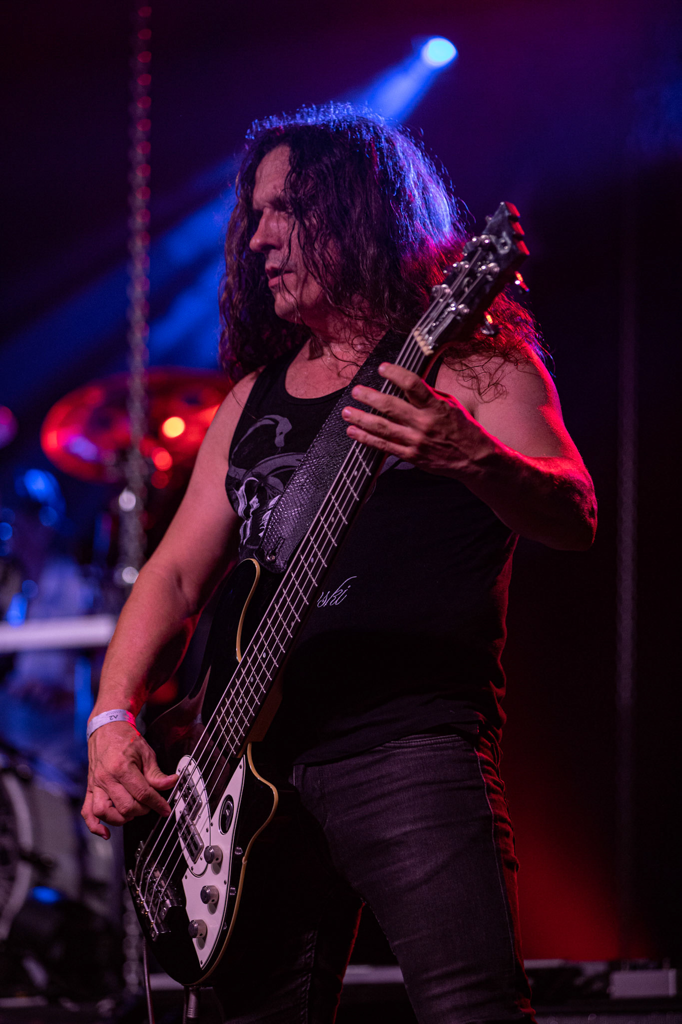 12.09.2021 - KAT i Roman Kostrzewski - koncert "Do zobaczenia w piekle" Wroclaw, Centrum Koncertowe A2.  Michal Laksa – bas,fot. Andrzej kaziq Wasilkiewicz