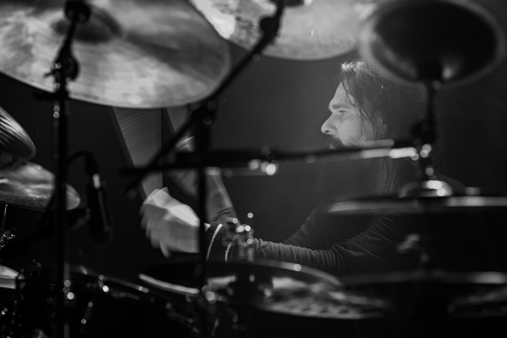 Koncert 4dots - 20.12.2019 Warszawa Klub Pogłos, n/z J.R. Chodkowski drums, Post something, Post something else, fot. Andrzej Wasilkiewicz/REPORTER