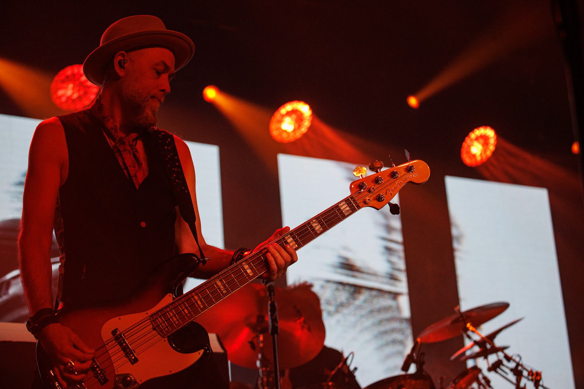 Koncerty Lady Pank - LP1 - w Klubie Stodola. LP1 - 35 lata od premiery albumu.n/z. Krzysztof Kieliszkiewicz – gitara basowa, Fot. Andrzej kaziq Wasilkiewicz/Reporter