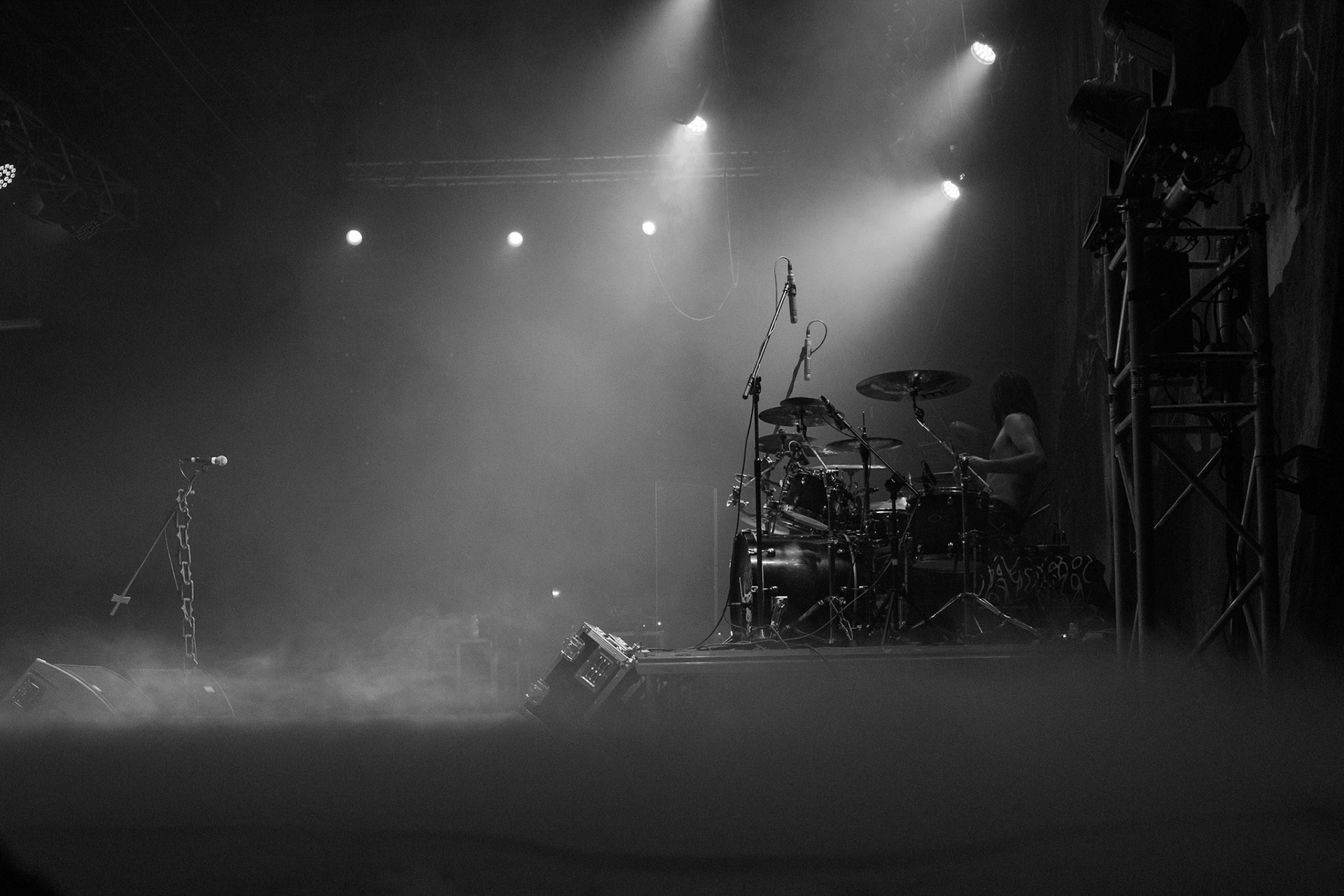 Legendy Metalu Vader - Death Metal - koncert Legendy Metalu w warszawskiej Progresji, 
Peter: Guitar + Vocals
Pajak: Guitar
Hal: Bass
James: Drums
fot. Andrzej kaziq Wasilkiewicz/Reporter