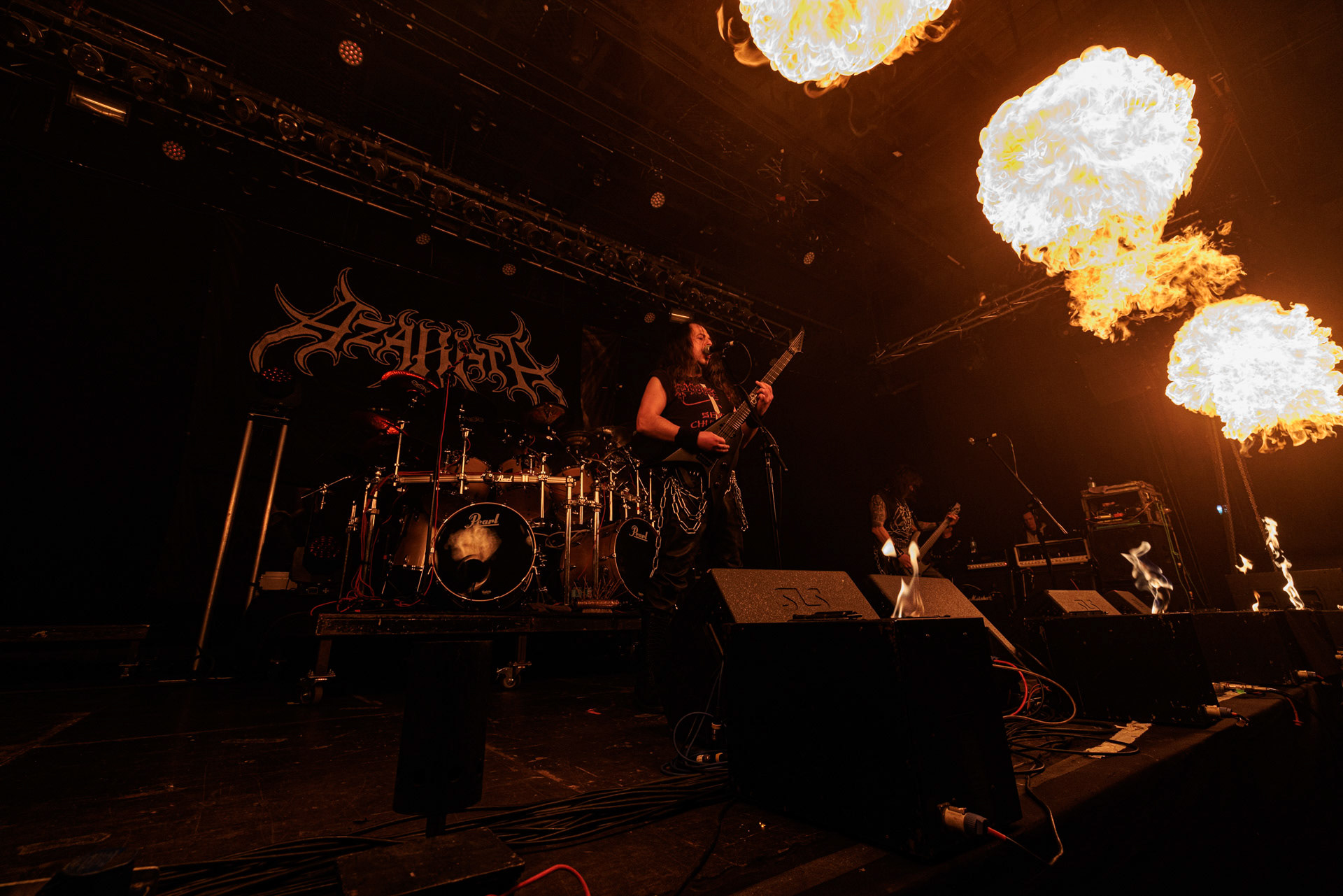 18.02.2022r - Azarath - jako gosc specjalny na warszawskim koncercie Vader w Progresji.n/z Marcin Skullripper – wokal, gitara, n/z Bartlomiej Bart Szudek – gitara, n/z Piotr P. Ostrowski – gitara basowa, n/z Zbigniew Inferno Prominski – perkusja, Left Hand Sounds, Knock Out Productions, Massive Music,fot. Andrzej Wasilkiewicz/Reporter