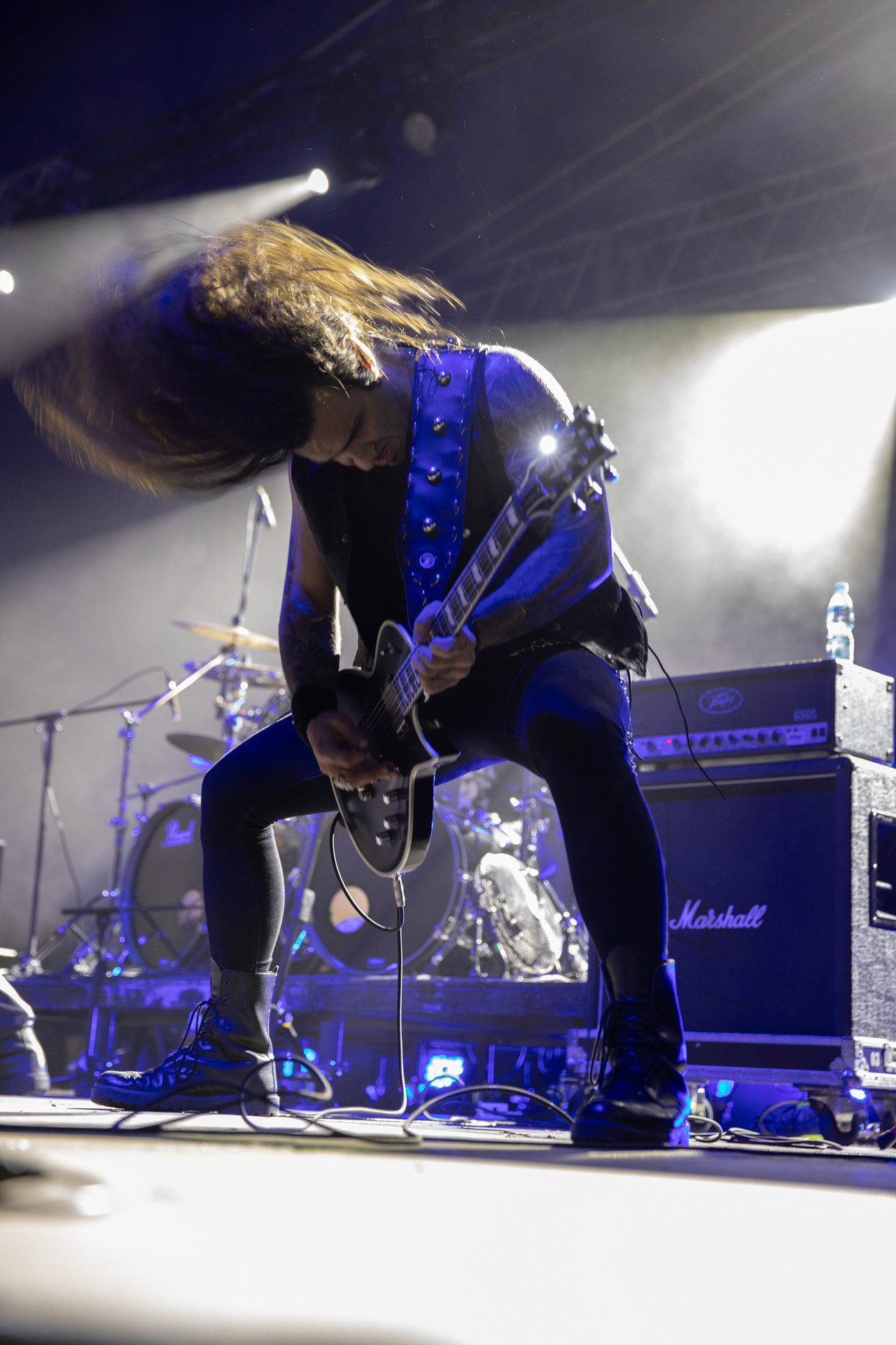 24.09.2021 koncert Rotting Christ, Warszawa, Progresja. N/z  Kostis Foukarakis fot. Andrzej Wasilkiewicz/REPORTER