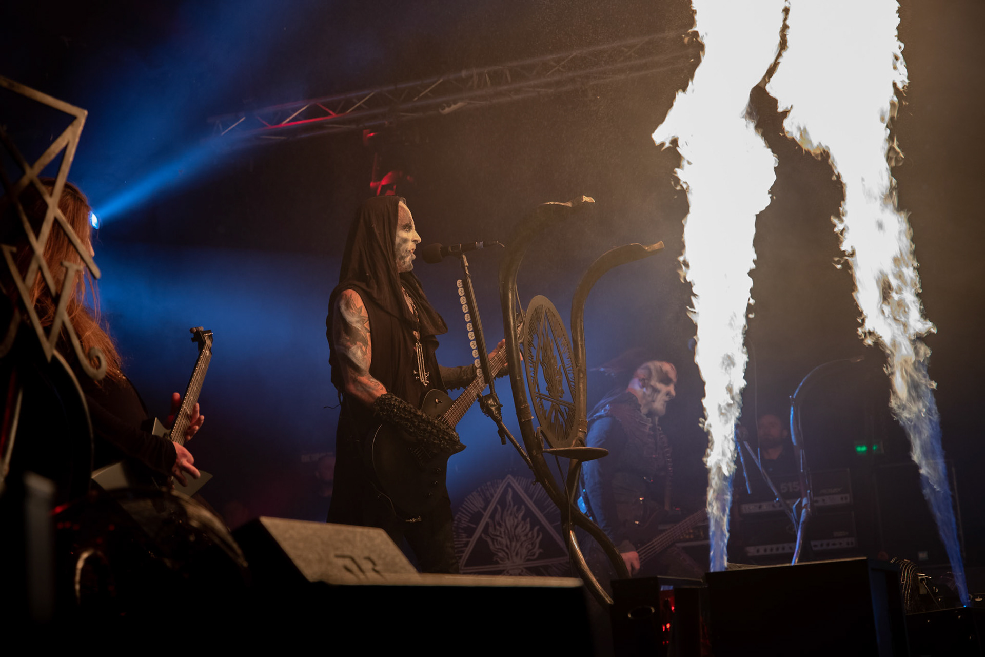 14.12.2018r. Behemoth koncert Merry Christless - Warszawa Progresja, Adam "Nergal" Darski – gitara, wokal prowadzący, 
Zbigniew "Inferno" Promiński – perkusja,
Tomasz "Orion" Wróblewski – gitara basowa, Patryk "Seth" Sztyber – gitara,  fot. Andrzej Wasilkiewicz/Reporter