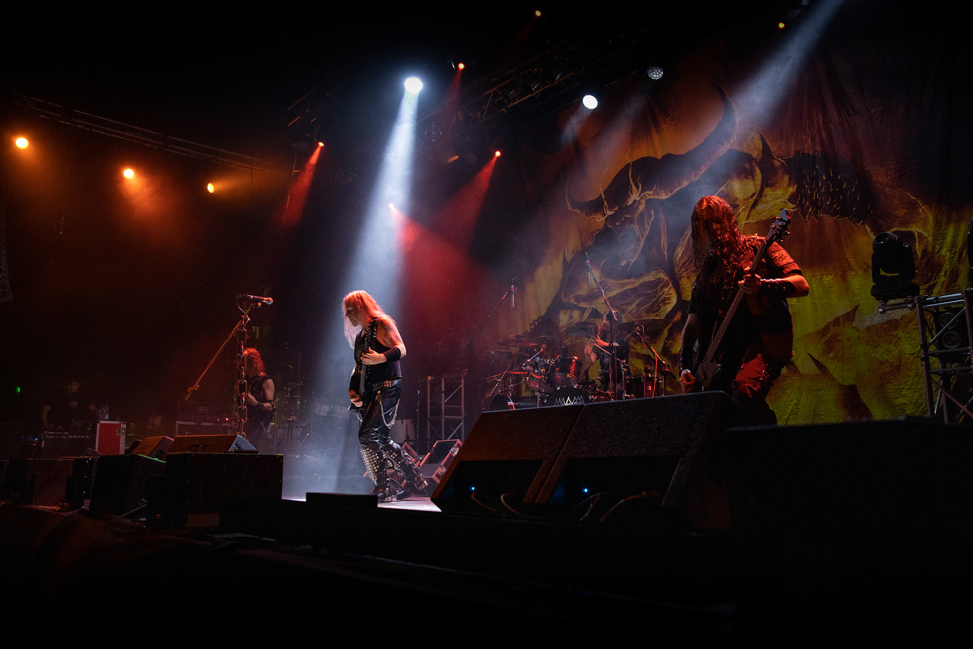 Legendy Metalu Vader - Death Metal - koncert Legendy Metalu w warszawskiej Progresji, 
Peter: Guitar + Vocals
Pajak: Guitar
Hal: Bass
James: Drums
fot. Andrzej kaziq Wasilkiewicz/Reporter