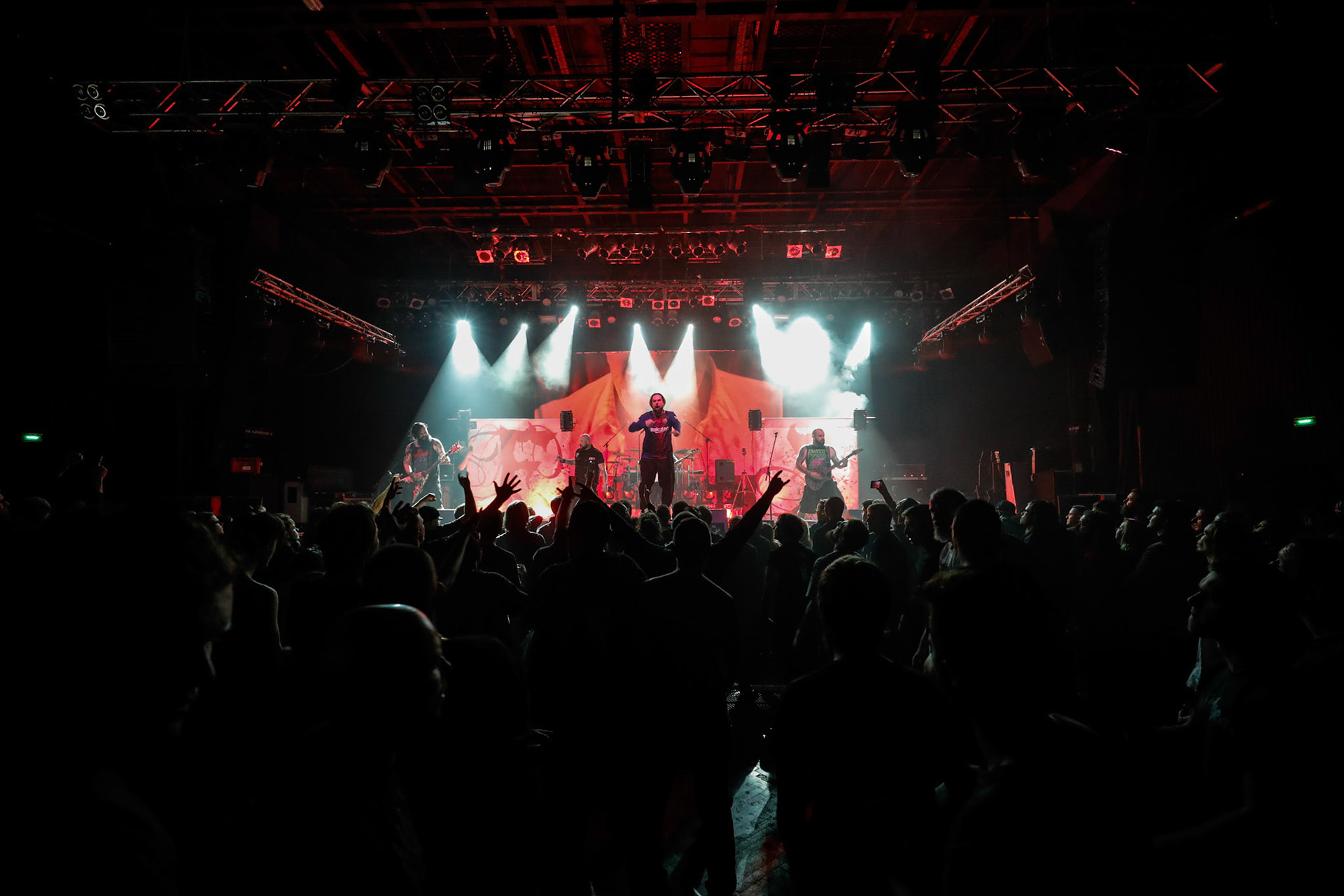 30.11.2018 FRONTSIDE - Knock Out Tour 2018 - Warszawa Progresja - FRONTSIDE  - metalcore, meathcore,
Marcin "Auman" Rdest wokal, 
Mariusz "Demon" Dzwonek gitara, 
Dariusz "Daron" Kupis gitara, 
Wojciech Nowak gitara basowa,
Tomasz "Toma" Ochab perkusja,
  fot. Andrzej Wasilkiewicz/Reporter