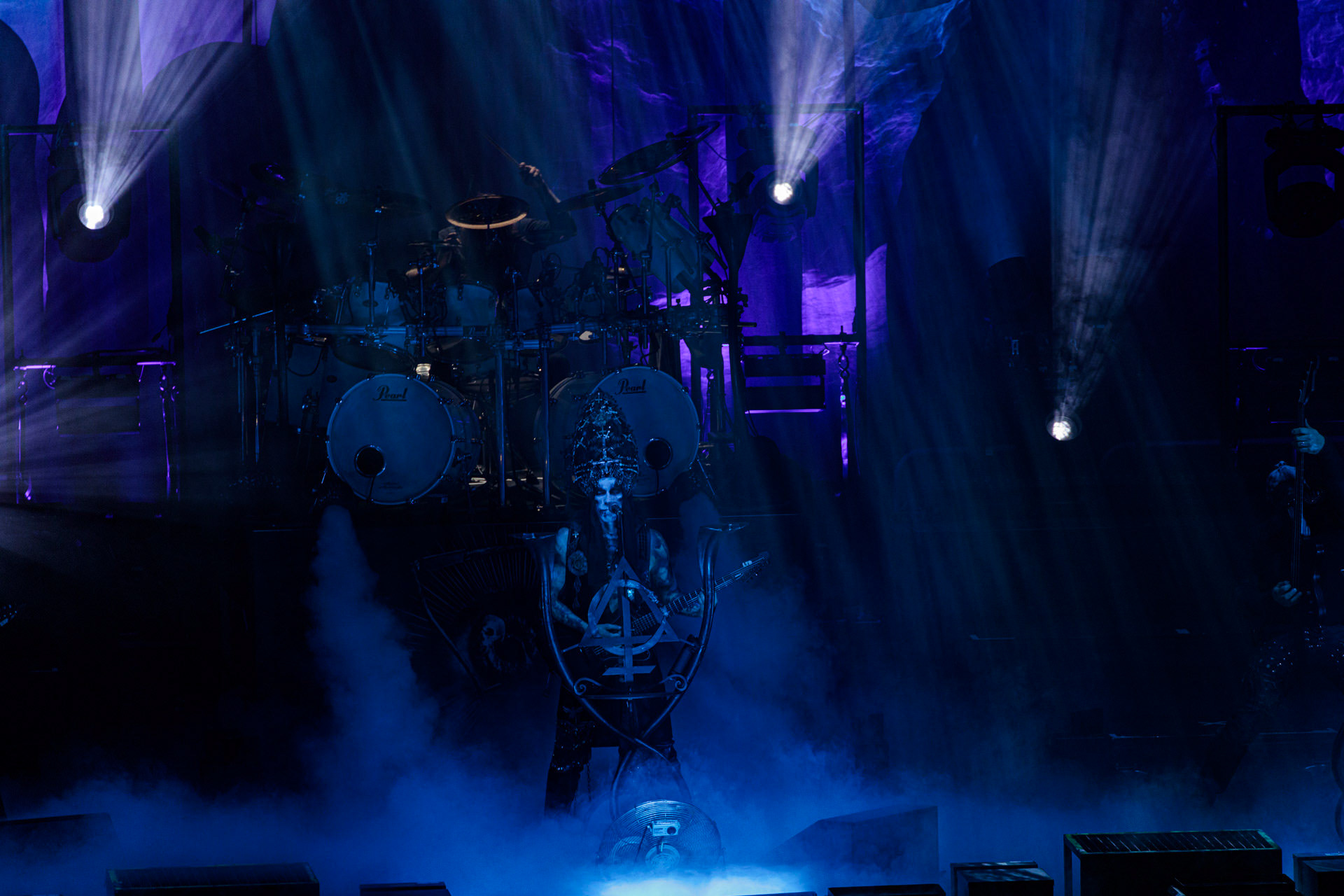 19.10.2022 BEHEMOTH - The European Siege 2022,Adam Nergal Darski - wokal, gitara,Zbigniew Inferno Prominski - perkusja,Tomasz Orion Wroblewski - bass,Patryk Seth Sztyber gitara,Spodek Katowice Poland,fot. Andrzej Wasilkiewicz/Reporter