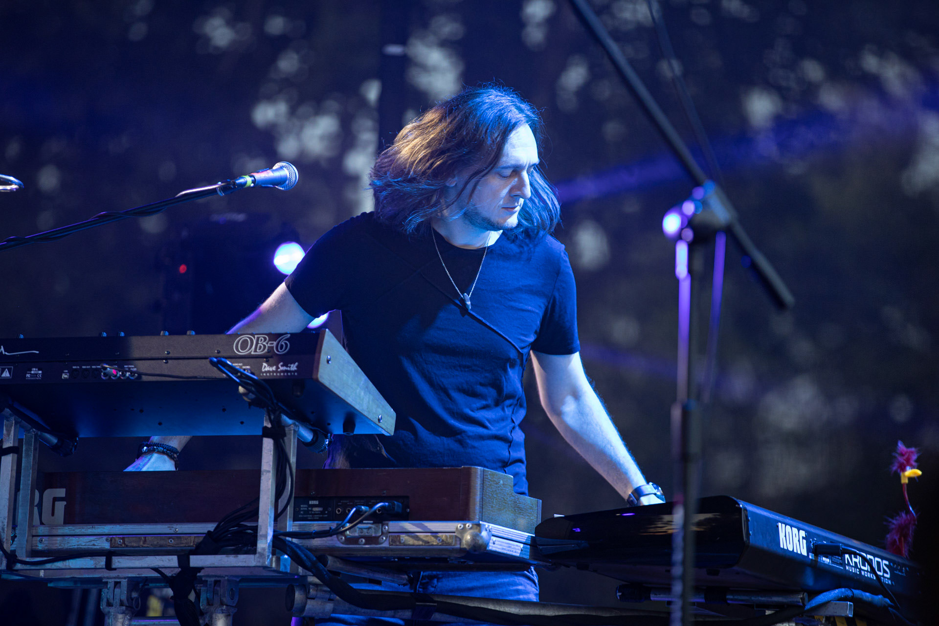 21.08.2021 koncert Riverside 20 lecie w Warszawie,Letnia scena Progresji, Gramy do Woli.n/z Michal Lapaj – instrumenty klawiszowe, wokal,Fot. Andrzej Wasilkiewicz/Reporter