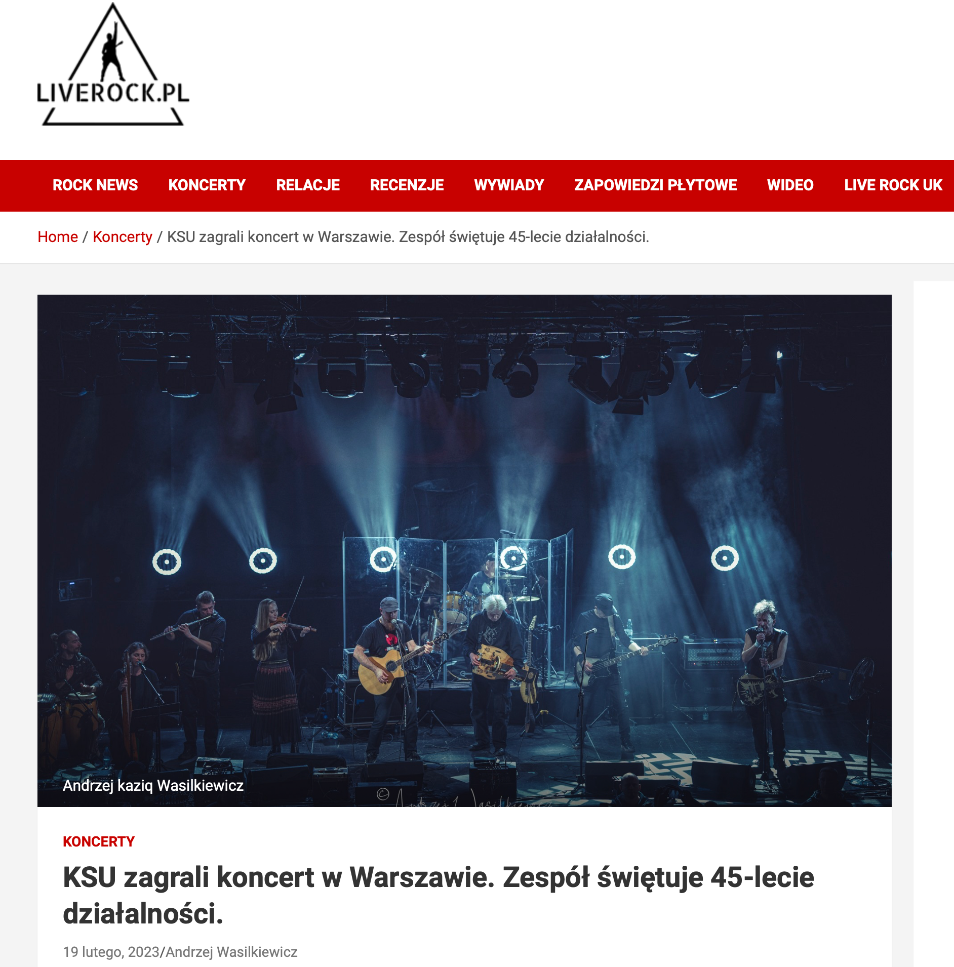 KSU zagrali koncert w Warszawie. Zespół świętuje 45-lecie działalności.