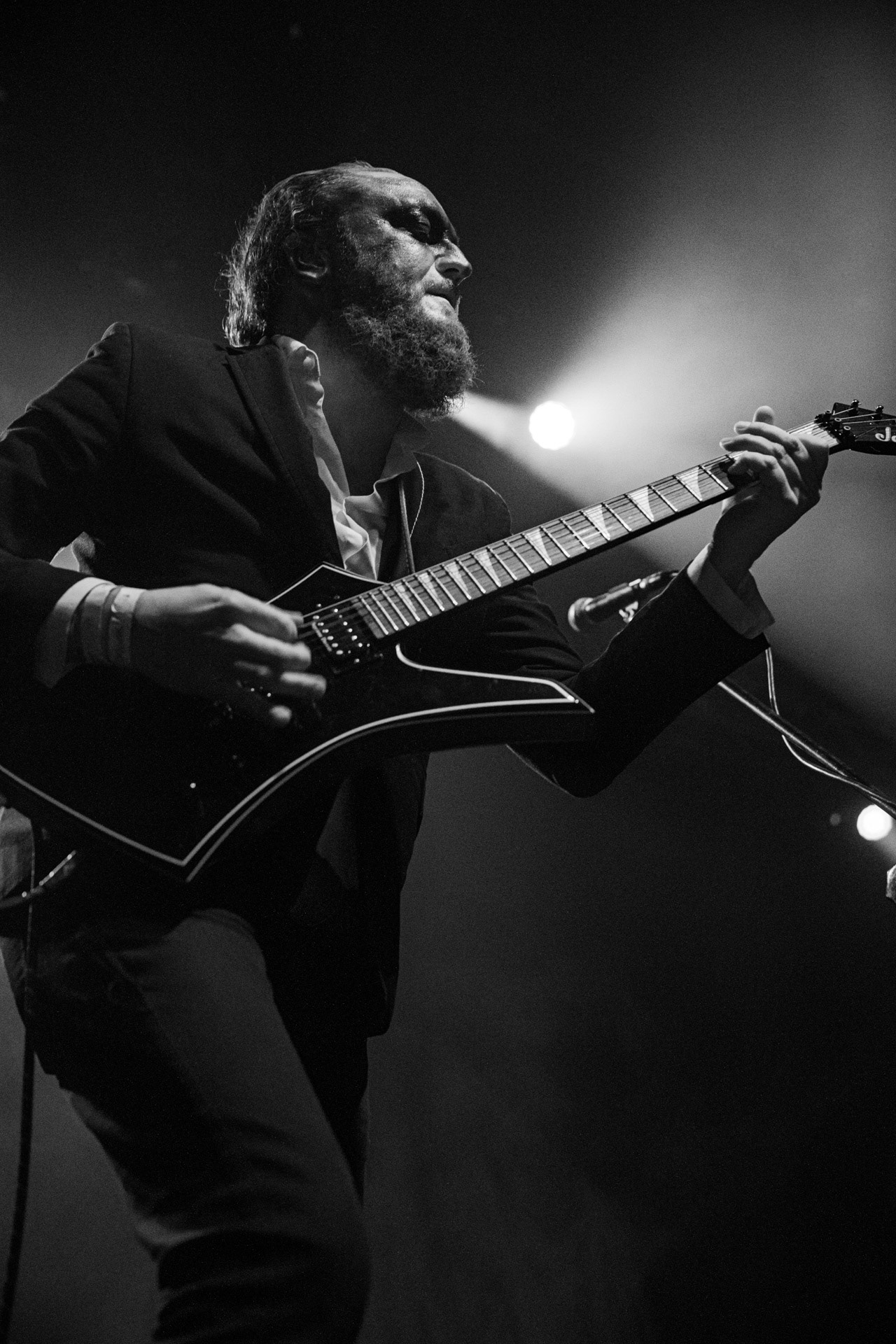 18.12.2021 Masturbator - Antysylwester Antyradia, 18 lat klubu Progresja,n/z Vithor/ growl-git, n/z Raefoth/bas, n/z Czaha/beki, n/z Mayhem/git,metal, blackmetal, thrashmetal, satanic old skull metal, fot. Andrzej Wasilkiewicz/Reporter