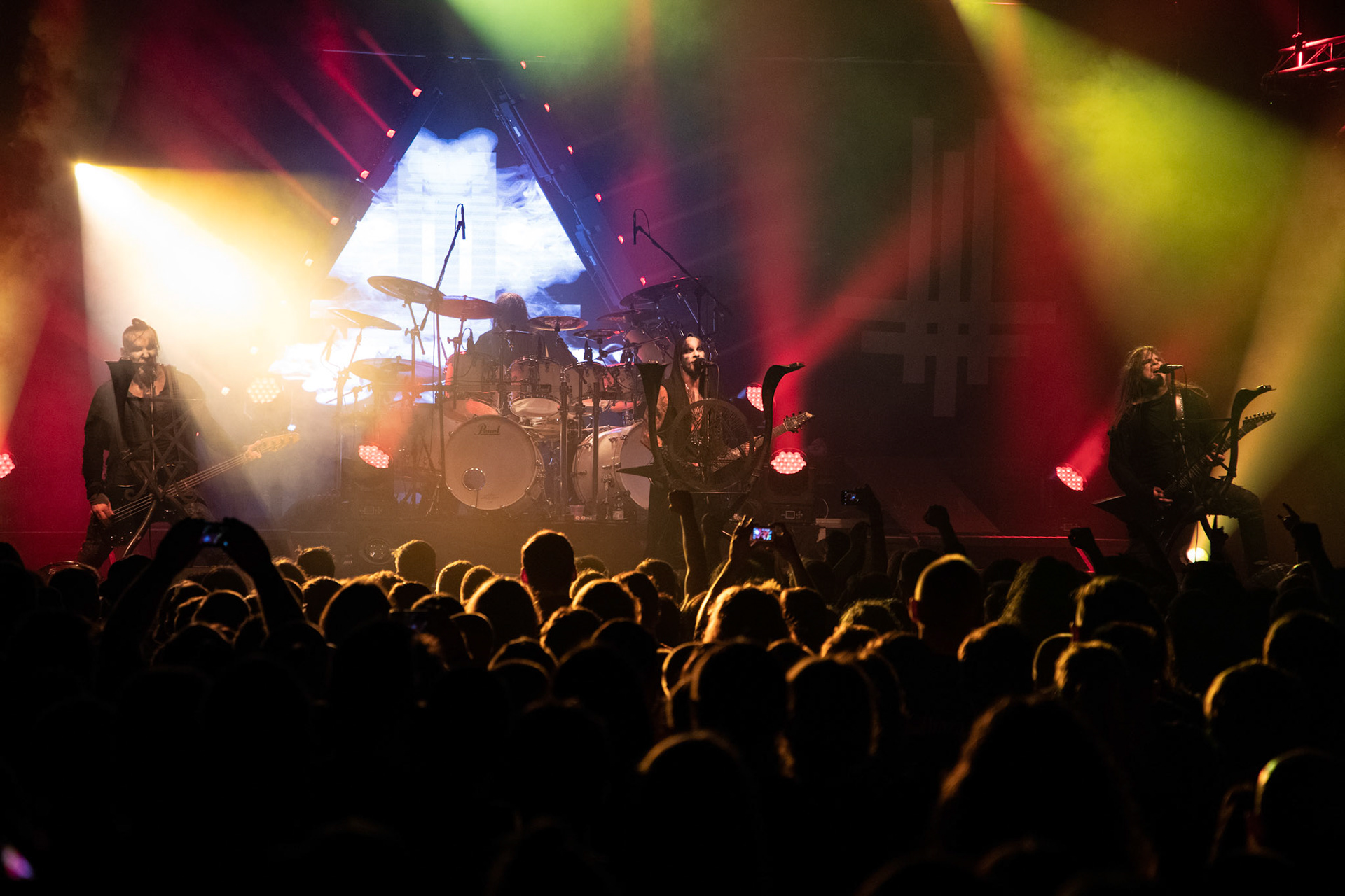 14.12.2018r. Behemoth koncert Merry Christless - Warszawa Progresja, Adam "Nergal" Darski – gitara, wokal prowadzący, 
Zbigniew "Inferno" Promiński – perkusja,
Tomasz "Orion" Wróblewski – gitara basowa, Patryk "Seth" Sztyber – gitara,  fot. Andrzej Wasilkiewicz/Reporter