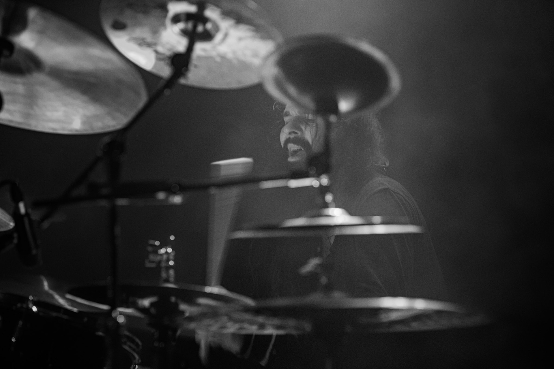 Koncert 4dots - 20.12.2019 Warszawa Klub Pogłos, n/z J.R. Chodkowski drums, Post something, Post something else, fot. Andrzej Wasilkiewicz/REPORTER