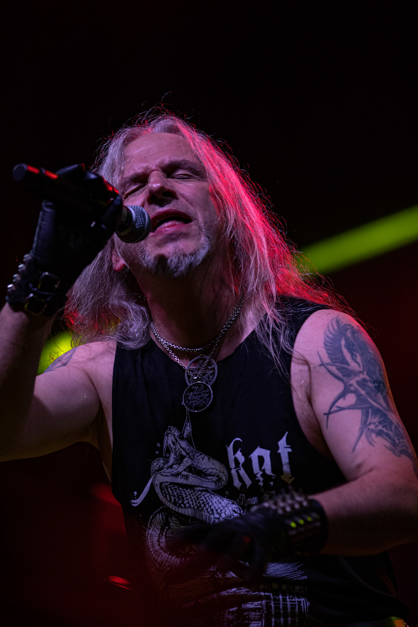 12.09.2021 - KAT i Roman Kostrzewski - koncert "Do zobaczenia w piekle" Wroclaw, Centrum Koncertowe A2.   Piotr „Peter” Wiwczarek (Vader), fot. Andrzej kaziq Wasilkiewicz