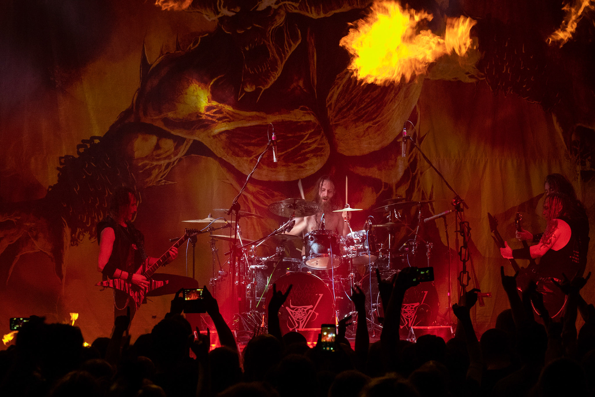 Legendy Metalu Vader - Death Metal - koncert Legendy Metalu w warszawskiej Progresji, 
Peter: Guitar + Vocals
Pajak: Guitar
Hal: Bass
James: Drums
fot. Andrzej kaziq Wasilkiewicz/Reporter