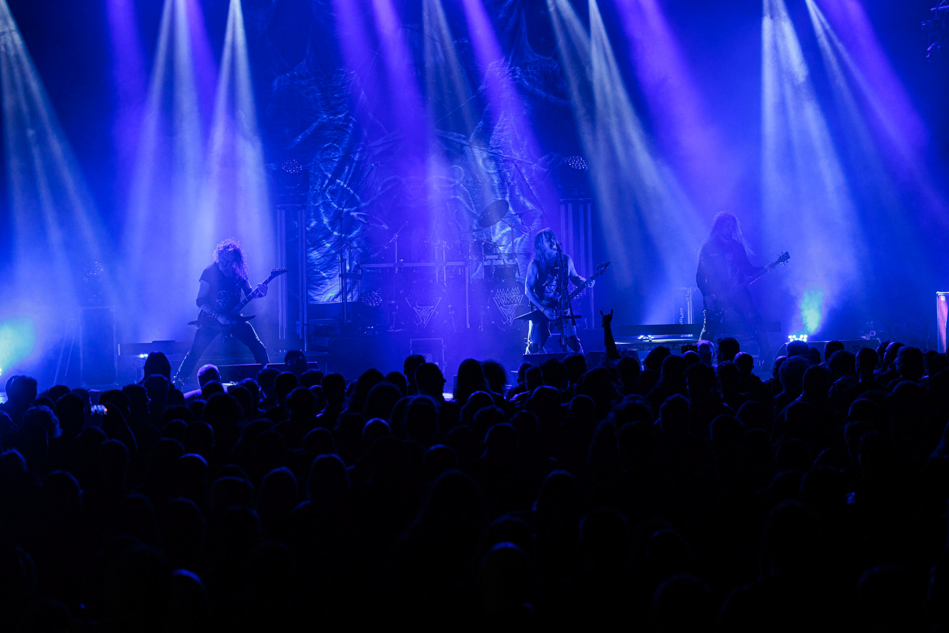 18.02.2022 - Vader - trasa Przebudzenie Tyranow koncert w warszawskiej Progresji.Peter: Guitar + VocalsSpider: GuitarHal: BassKruszyna: DrumsLeft Hand Sounds, Knock Out Productions, Massive Music,fot. Andrzej Wasilkiewicz/Reporter