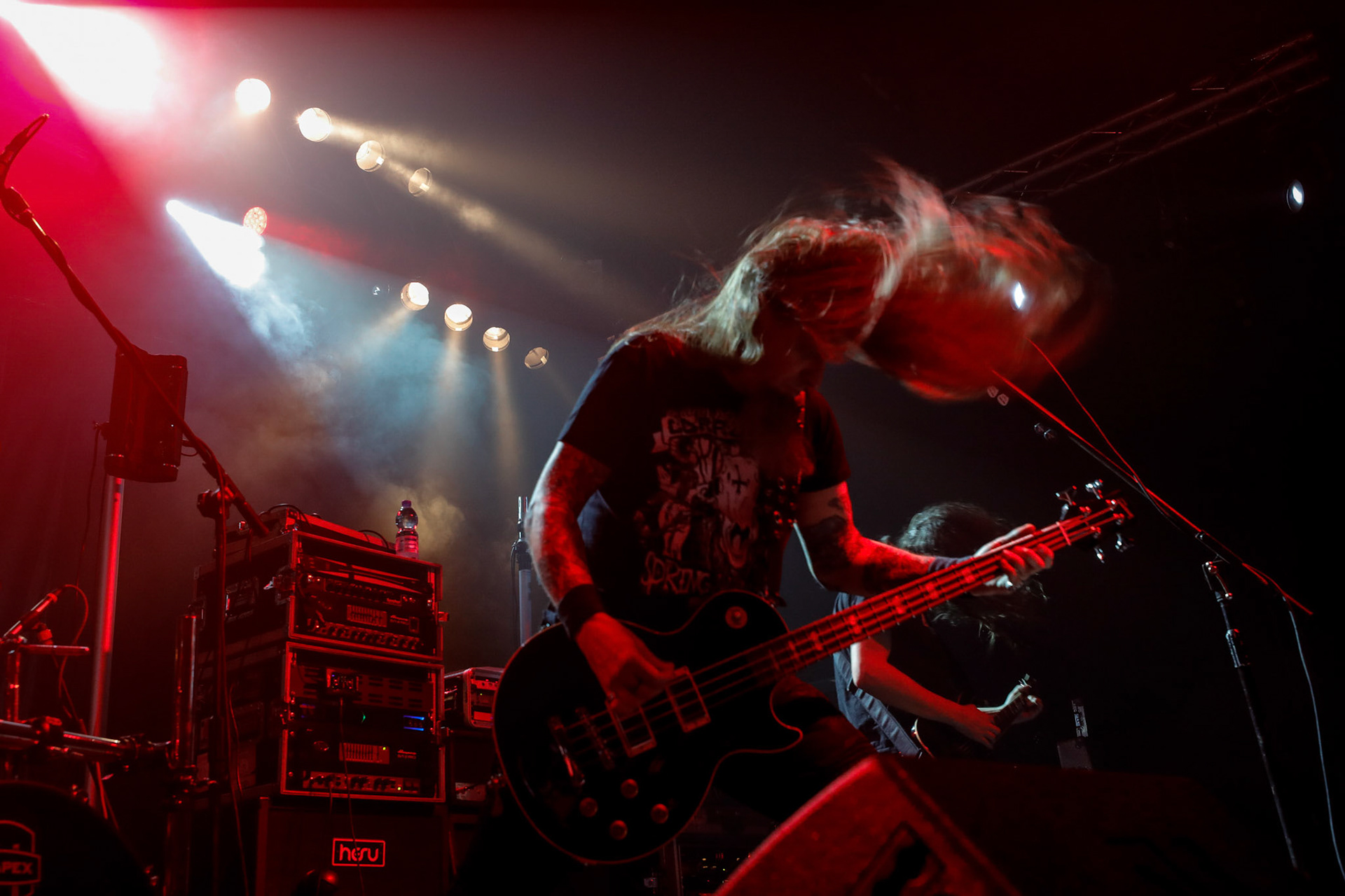 30.11.2018 Knock Out Tour 2018 - Warszawa Progresja -VIRGIN SNATCH  thrash metal, death metal,
Łukasz "Zielony" Zieliński wokal,
Grzegorz "Grysik" Bryła  gitara, 
Paweł Pasek  gitara, 
Piotr "Anioł" Wącisz  gitara basowa, 
Jacek Nowak perkusja,  fot. Andrzej Wasilkiewicz/Reporter