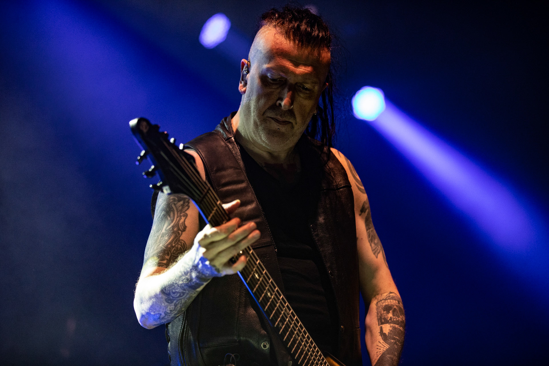 16.09.2021 Paradise Lost - koncert Krakow, Hype Park, Knock Out Production, Nuclear Blast, n/z Gregor Mackintosh – gitara prowadząca,Fot. Andrzej Wasilkiewicz/Reporter