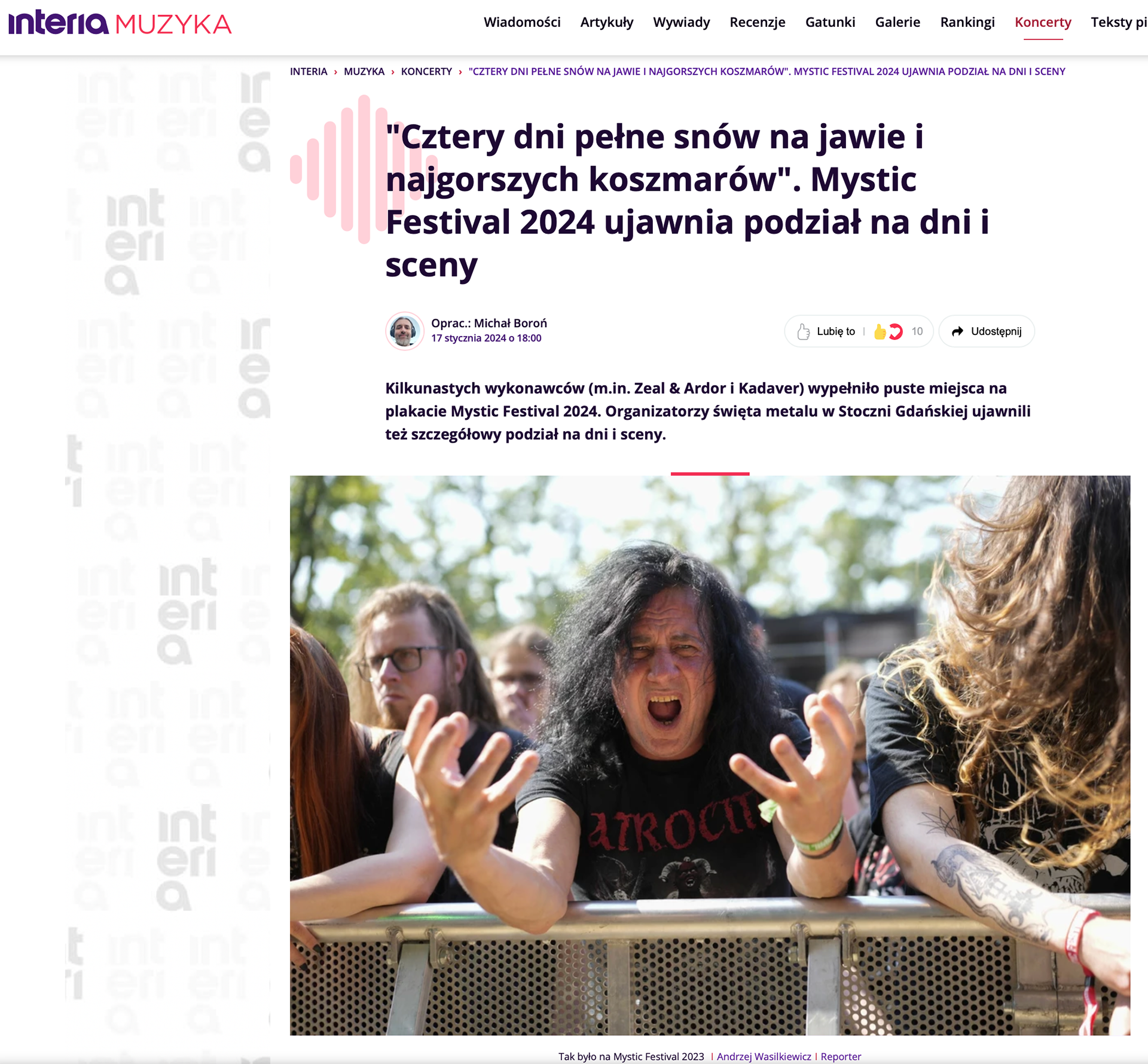 Cztery dni pełne snów na jawie i najgorszych koszmarów". Mystic Festival 2024 