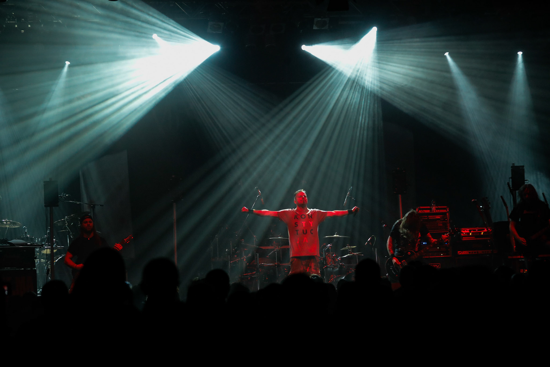 30.11.2018 Knock Out Tour 2018 - Warszawa Progresja -VIRGIN SNATCH  thrash metal, death metal,
Łukasz "Zielony" Zieliński wokal,
Grzegorz "Grysik" Bryła  gitara, 
Paweł Pasek  gitara, 
Piotr "Anioł" Wącisz  gitara basowa, 
Jacek Nowak perkusja,  fot. Andrzej Wasilkiewicz/Reporter