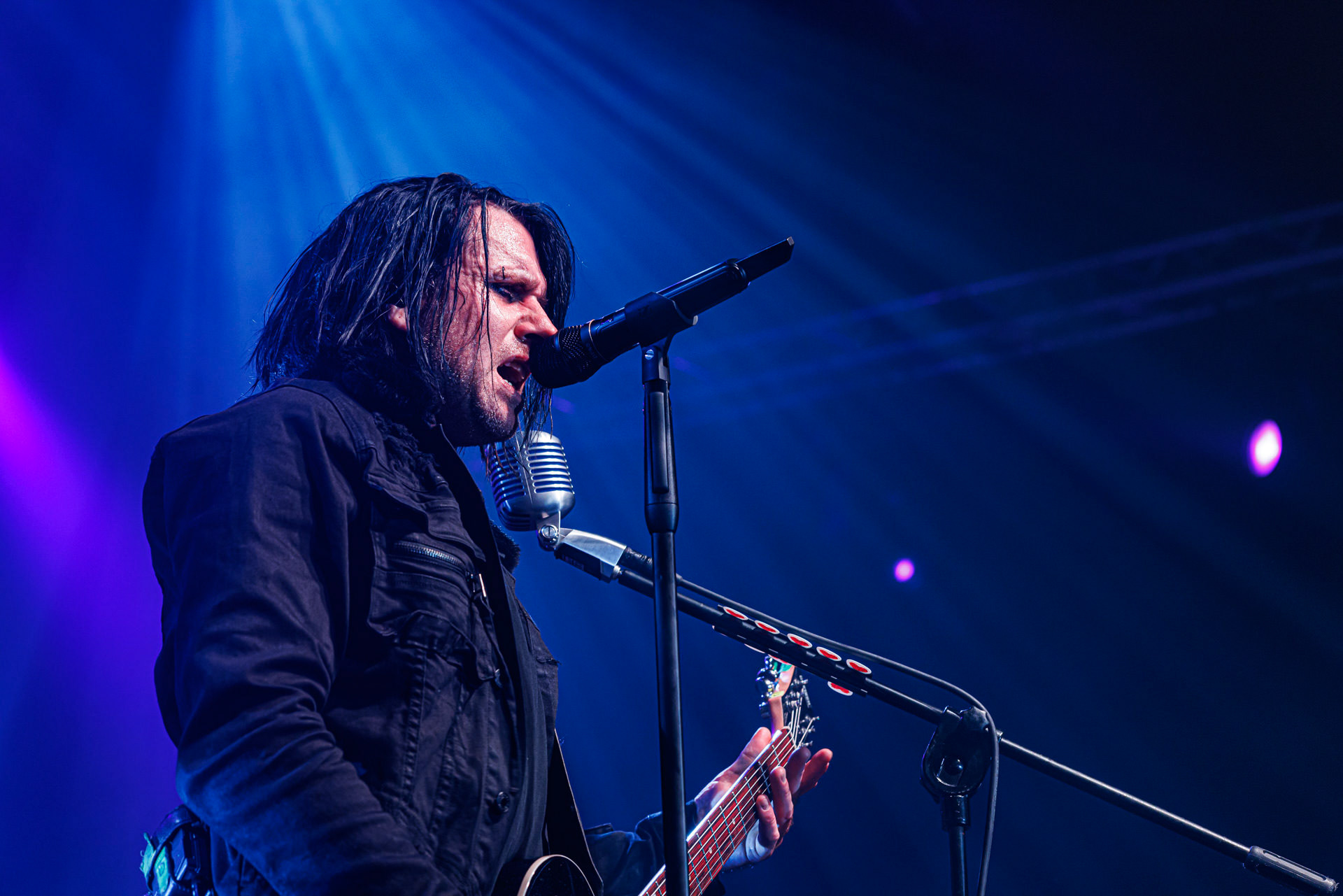 7.10.2022 Warszawski koncert Three Days Grace w klubie Progresja.Kanadyjczycy promuja nowy album EXPLOSIONS.n/z Barry Stock – gitara, n/z Brad Walst – gitara basowa, n/z Neil Sanderson – perkusja, instrumenty klawiszowe, n/z Matt Walst – wokal,Produkcja Knock Out Productions, Fot. Andrzej Wasilkiewicz/Reporter