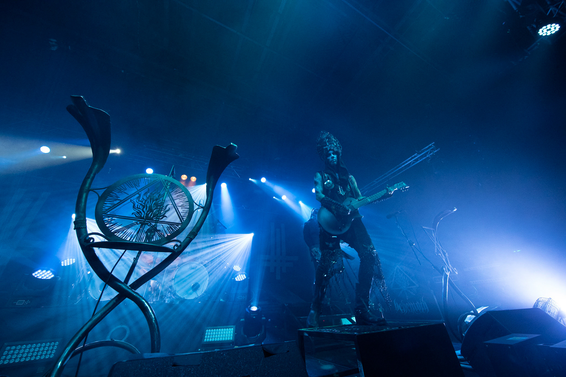 14.12.2018r. Behemoth koncert Merry Christless - Warszawa Progresja, Adam "Nergal" Darski – gitara, wokal prowadzący, 
Zbigniew "Inferno" Promiński – perkusja,
Tomasz "Orion" Wróblewski – gitara basowa, Patryk "Seth" Sztyber – gitara,  fot. Andrzej Wasilkiewicz/Reporter