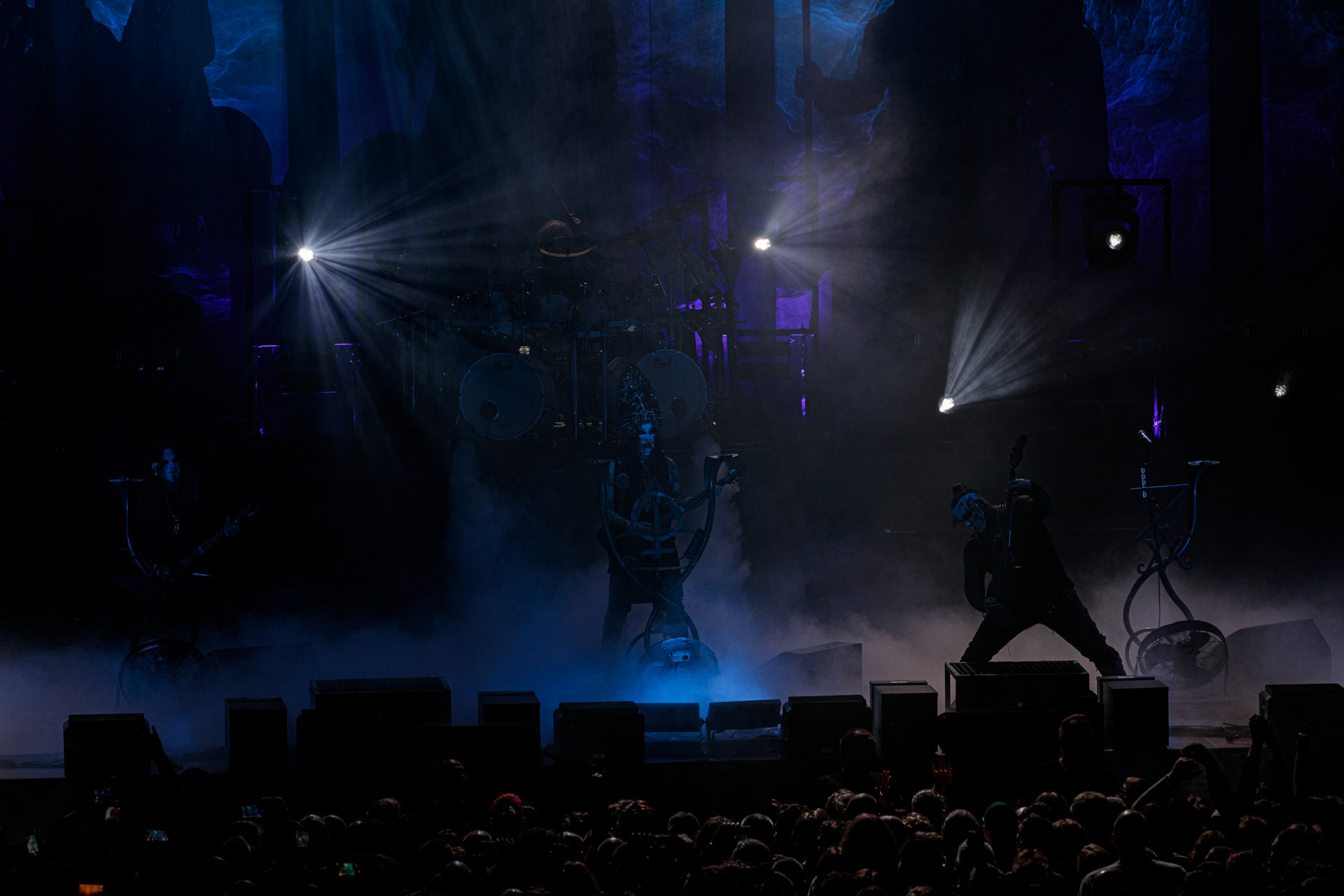 19.10.2022 BEHEMOTH - The European Siege 2022,Adam Nergal Darski - wokal, gitara,Zbigniew Inferno Prominski - perkusja,Tomasz Orion Wroblewski - bass,Patryk Seth Sztyber gitara,Spodek Katowice Poland,fot. Andrzej Wasilkiewicz/Reporter