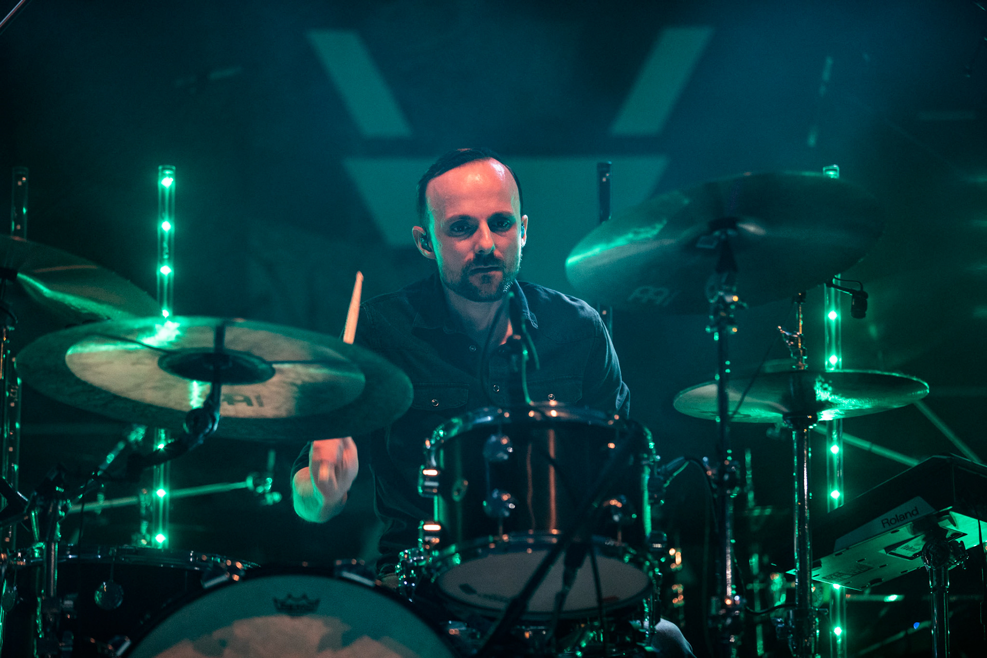 16.09.2021 TIDES FROM NEBULA koncert, Krakow Hype Park,Knock Out Production, Mystic Production,Post-rock, muzyka alternatywna, progresywny rock.n/z Tomasz Stolowski – perkusja,Fot. Andrzej Wasilkiewicz/Reporter