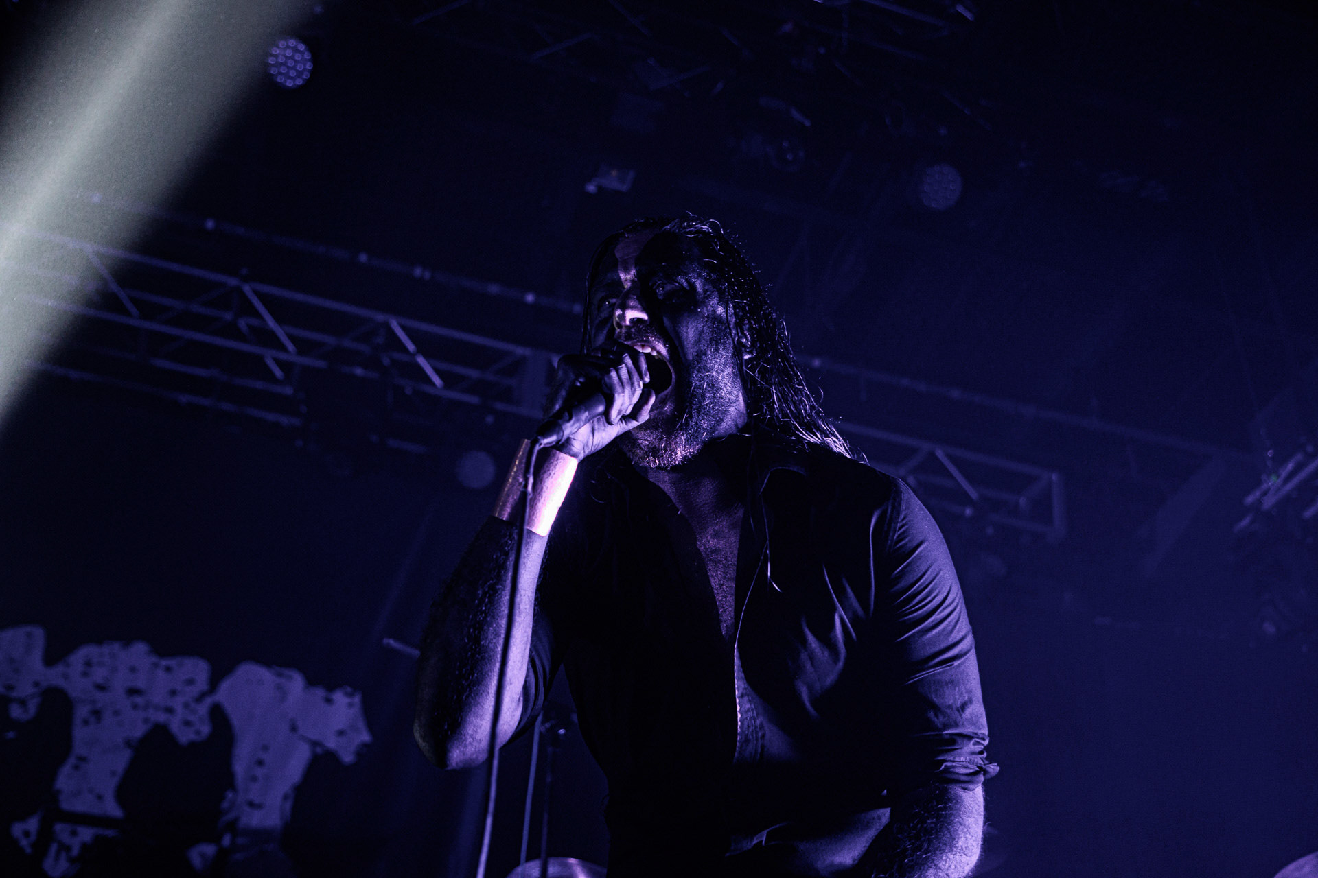 29.04.2022 Igorrr - Warszawski koncert francuskiego zespołu Gautier Serre inspirowany muzyka klasyczna, trip hopem, hip-hopem, death i black metalem, djentem, industrialem, czy tradycyjna muzyka.n/z JB Le Bail – vocals,Produkcja Knock Out Productions, klub Progresja.Wytwornia Metal Blade,fot. Andrzej Wasilkiewicz/Reporter