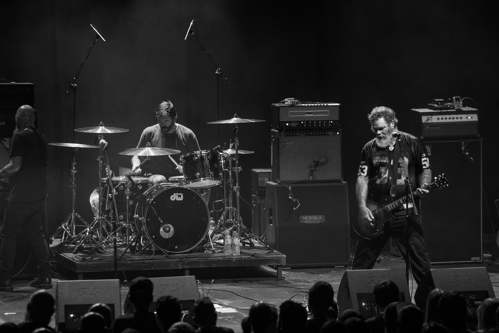 Neurosis - USA Oakland - pionierzy post metalu w warszawskiej Progresji, formacja kalifornijczyków napędzana przez Scott Kelly i Steve von Till wyszła od sluge metal, industrial, doom metal, hardcore punk, grunge, southern rock, po noise rock. Produkcja Knock Out Productions, fot. Andrzej kaziq Wasilkiewicz/Reporter