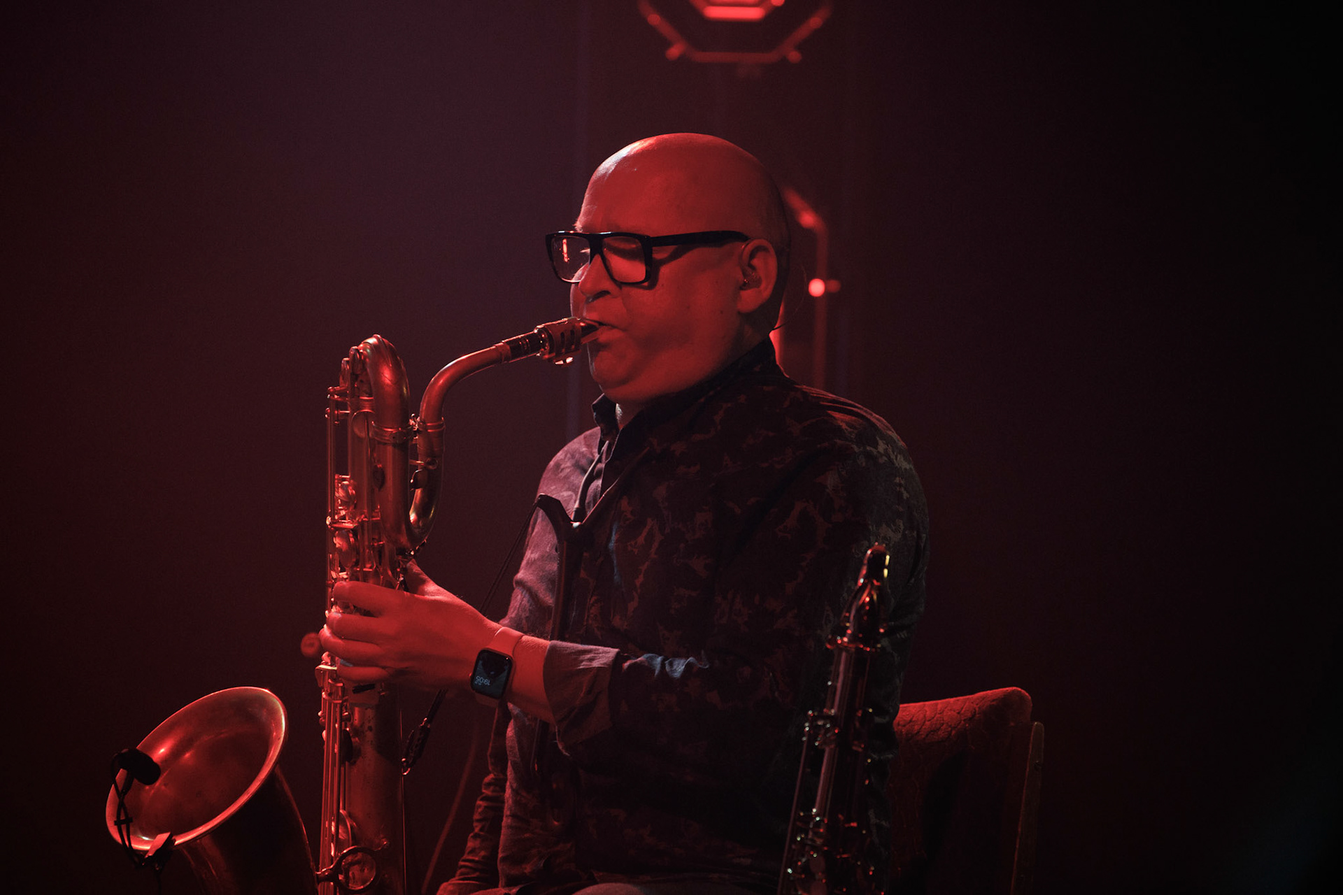 18.03.2022 KULT Akustik - koncert Warszawa klub Stodola,  n/z Mariusz Godzina saksofony,Rock, rock progresywny, rock alternatywny, punk, nowa fala, polski rock.fot. Andrzej kaziq Wasilkiewicz/Reporter