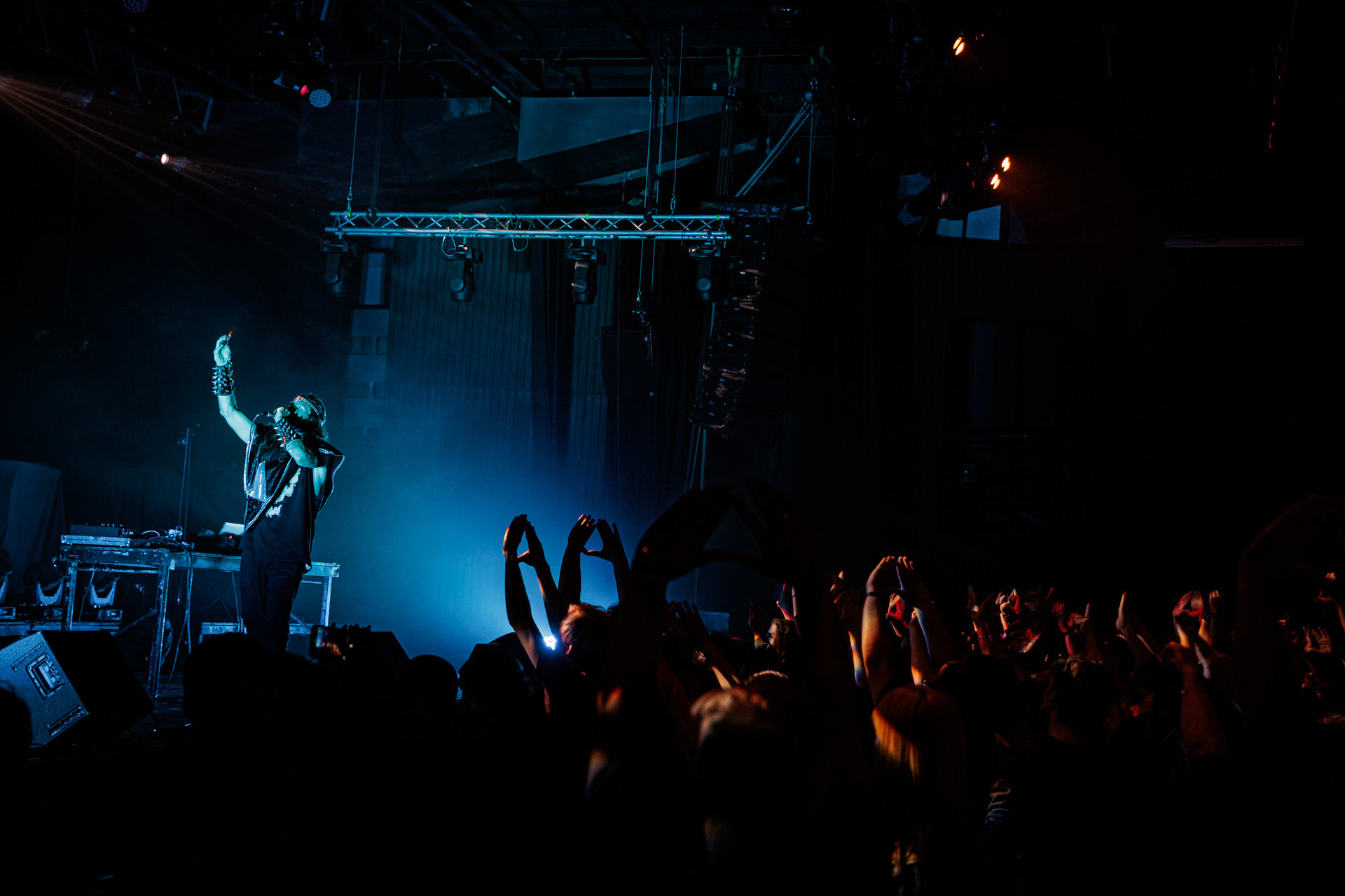 29.04.2022 Otto Von Schirach - nadrealna muzyka elektroniczna z elementami noise, gore grind, hip-hop, death metal. n/z Otto Von Schirach Produkcja Knock Out Productions, klub Progresja.Wytwornia Ipecac,fot. Andrzej Wasilkiewicz/Reporter