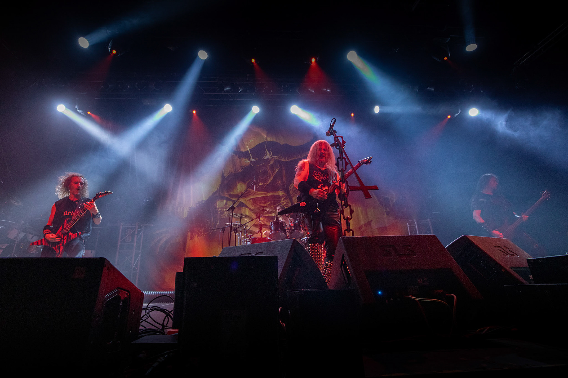 Legendy Metalu Vader - Death Metal - koncert Legendy Metalu w warszawskiej Progresji, 
Peter: Guitar + Vocals
Pajak: Guitar
Hal: Bass
James: Drums
fot. Andrzej kaziq Wasilkiewicz/Reporter