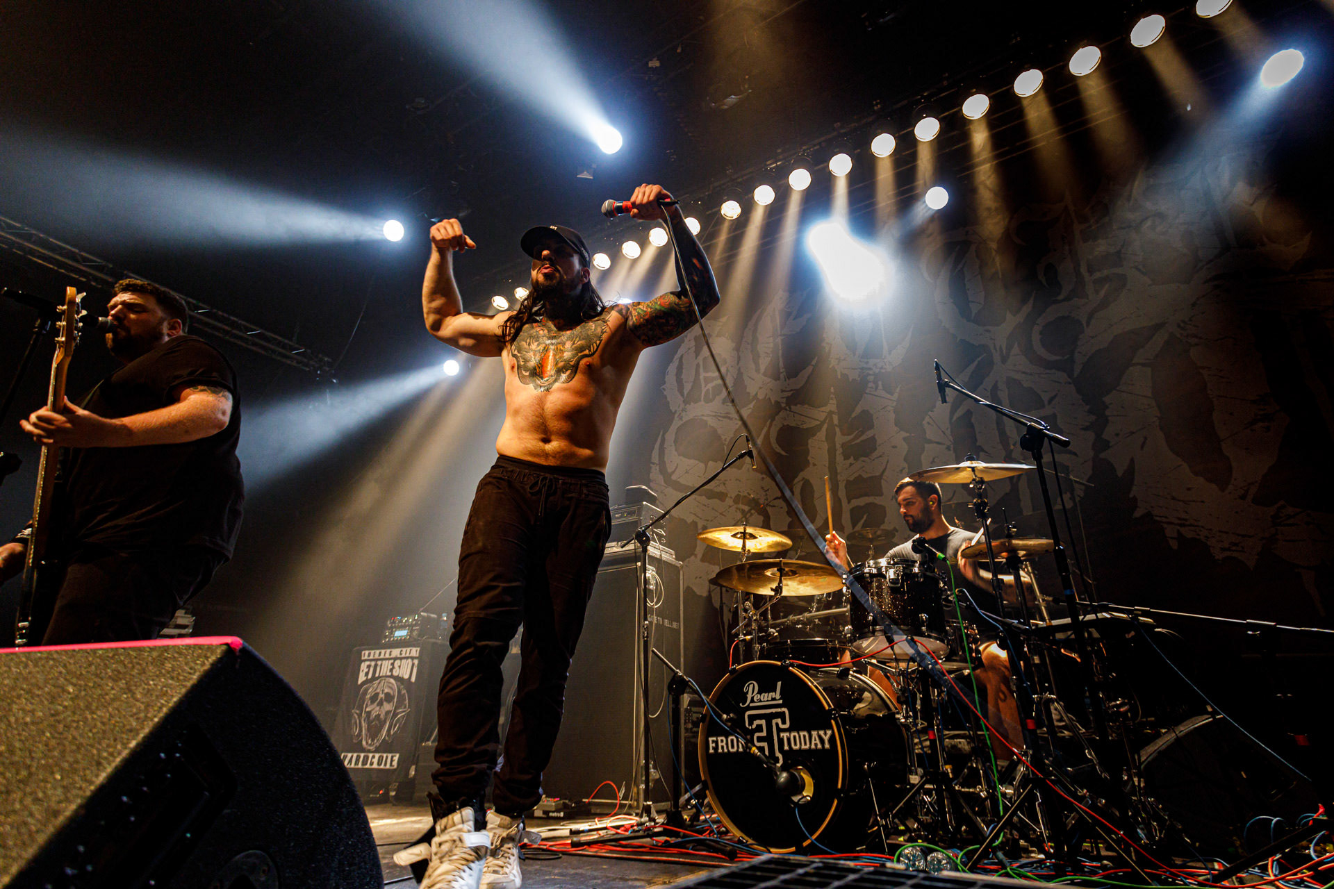 9.07.2022 Get The Shot Frozen Sun Fest 2022, Warszawa, klub Progresja, kanadyjski hardcore z Quebec, wscieklosc i gniew wobec tego co dostaja od zycia.Jean-Philippe Lagace - wokal,Tom Chiasson - gitara,Guy-Pierre Genest - gitara,Dan Fisher Roberge - bass,David St. Pierre - perkusja,fot. Andrzej Wasilkiewicz/Reporter