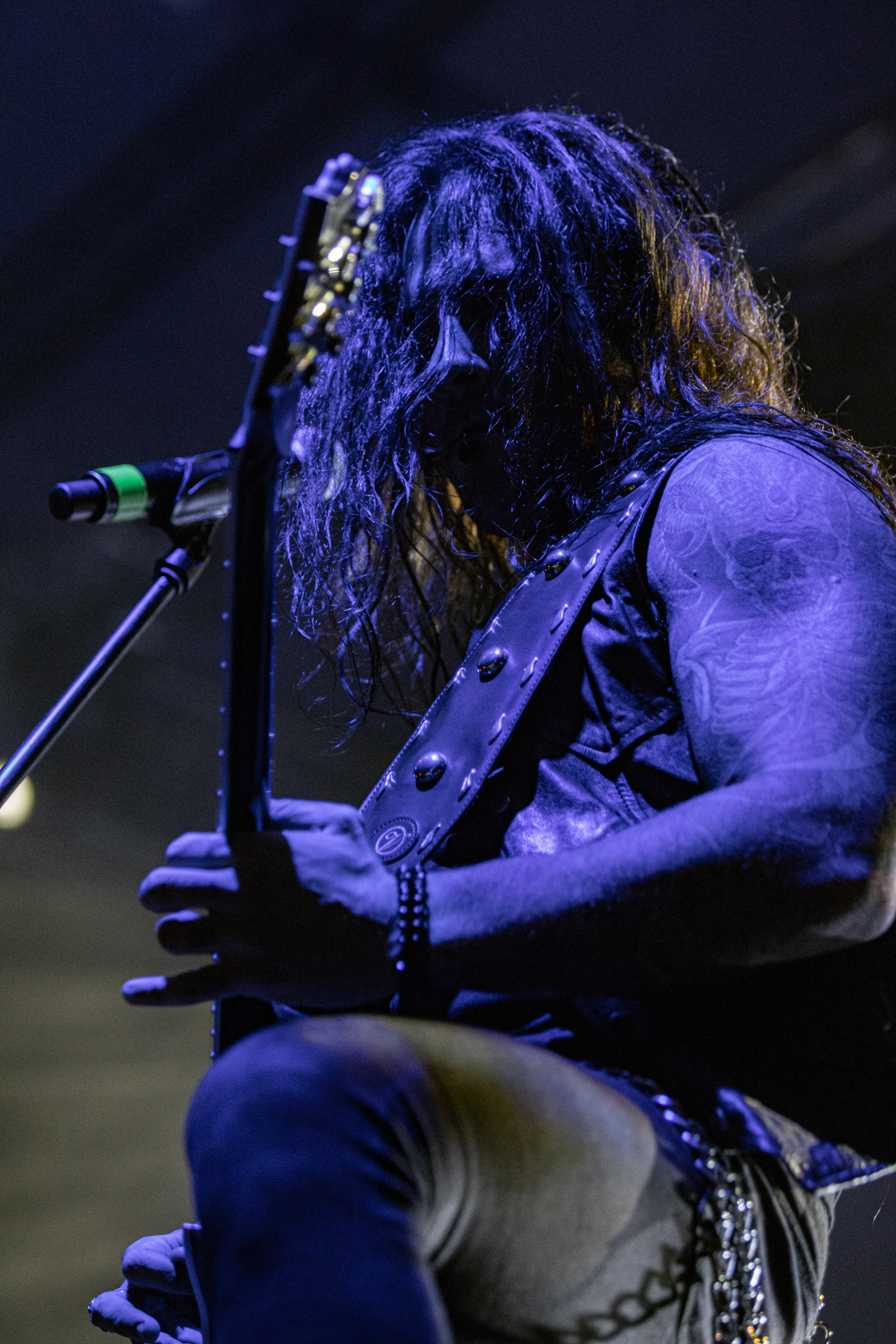 24.09.2021 koncert Rotting Christ, Warszawa, Progresja. N/z  Kostis Foukarakis fot. Andrzej Wasilkiewicz/REPORTER