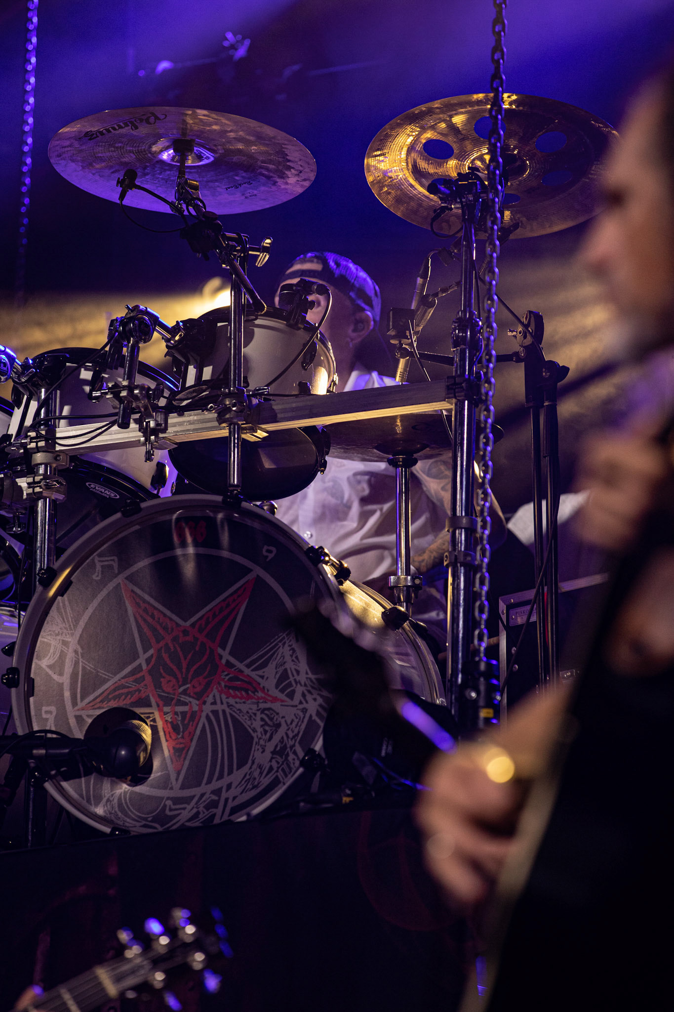 12.09.2021 - KAT i Roman Kostrzewski - koncert "Do zobaczenia w piekle" Wroclaw, Centrum Koncertowe A2.  Jacek Nowak – perkusja,fot. Andrzej kaziq Wasilkiewicz